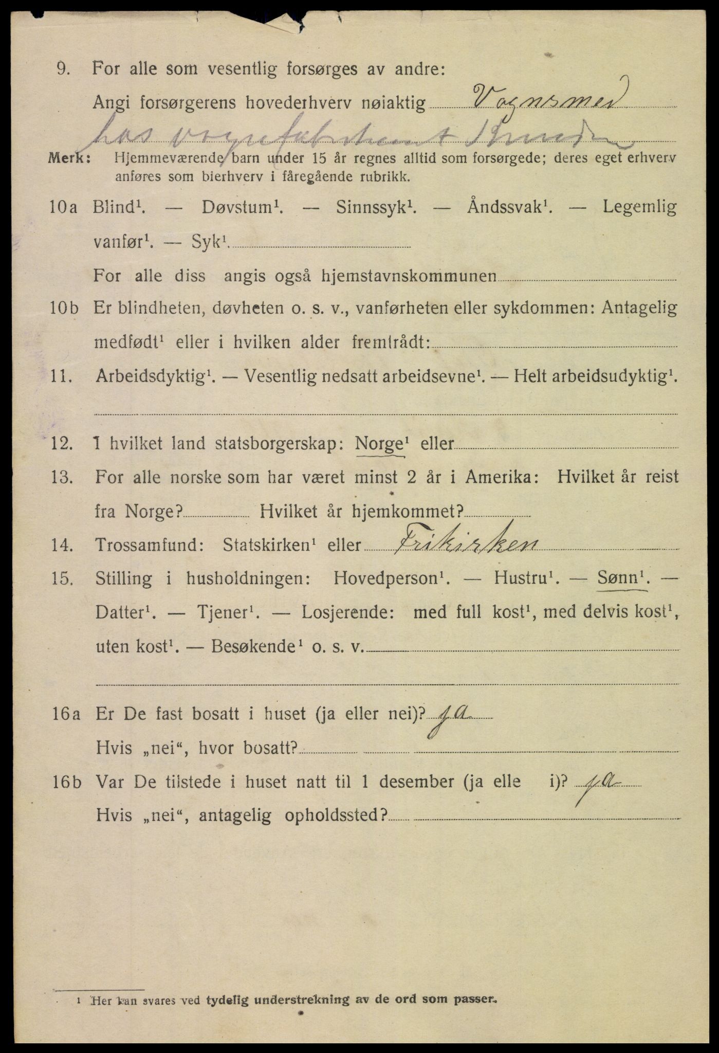 SAK, 1920 census for Arendal, 1920, p. 19049