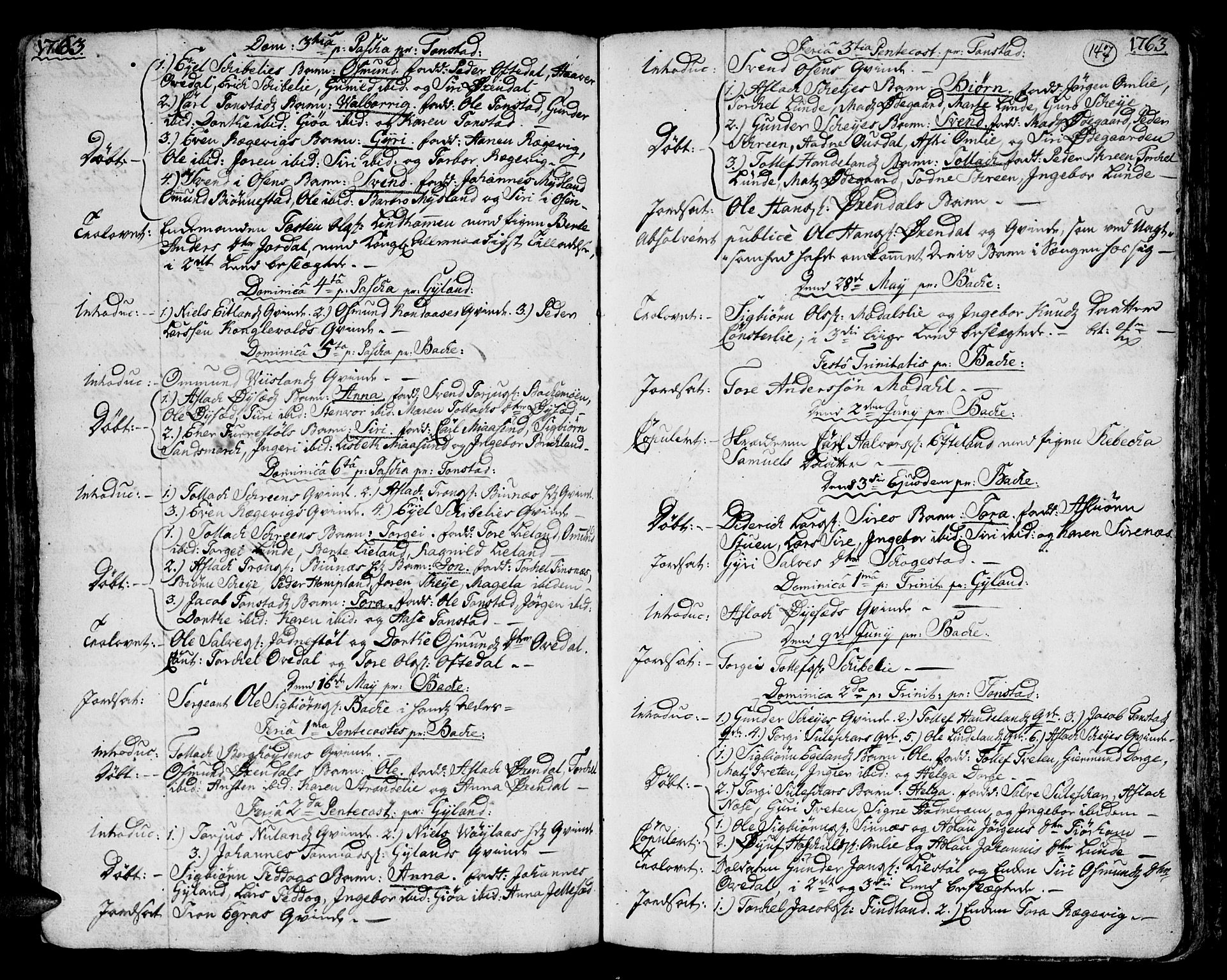 Bakke sokneprestkontor, AV/SAK-1111-0002/F/Fa/Faa/L0001: Parish register (official) no. A 1, 1741-1780, p. 147