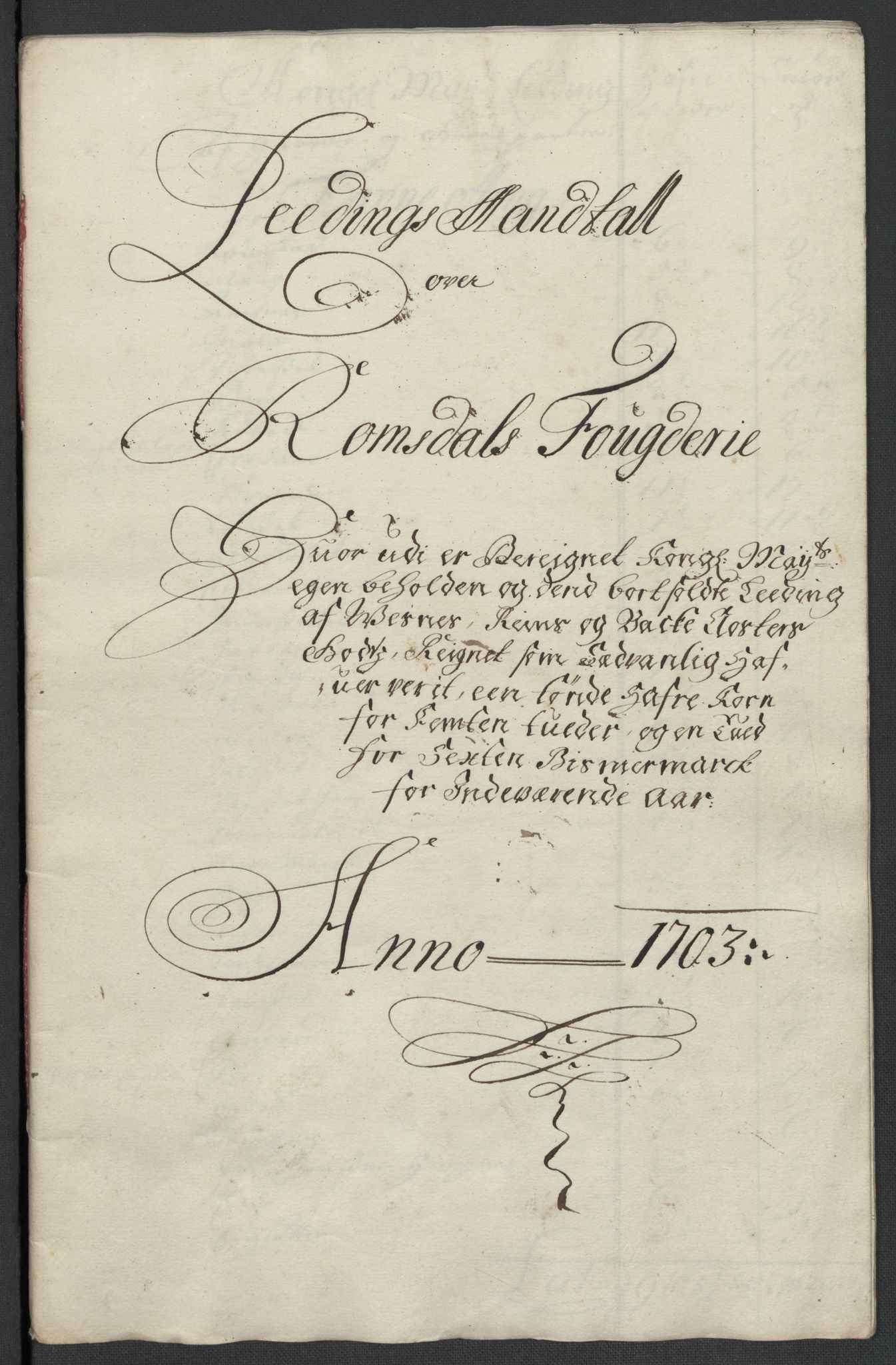 Rentekammeret inntil 1814, Reviderte regnskaper, Fogderegnskap, RA/EA-4092/R55/L3656: Fogderegnskap Romsdal, 1703-1705, p. 97
