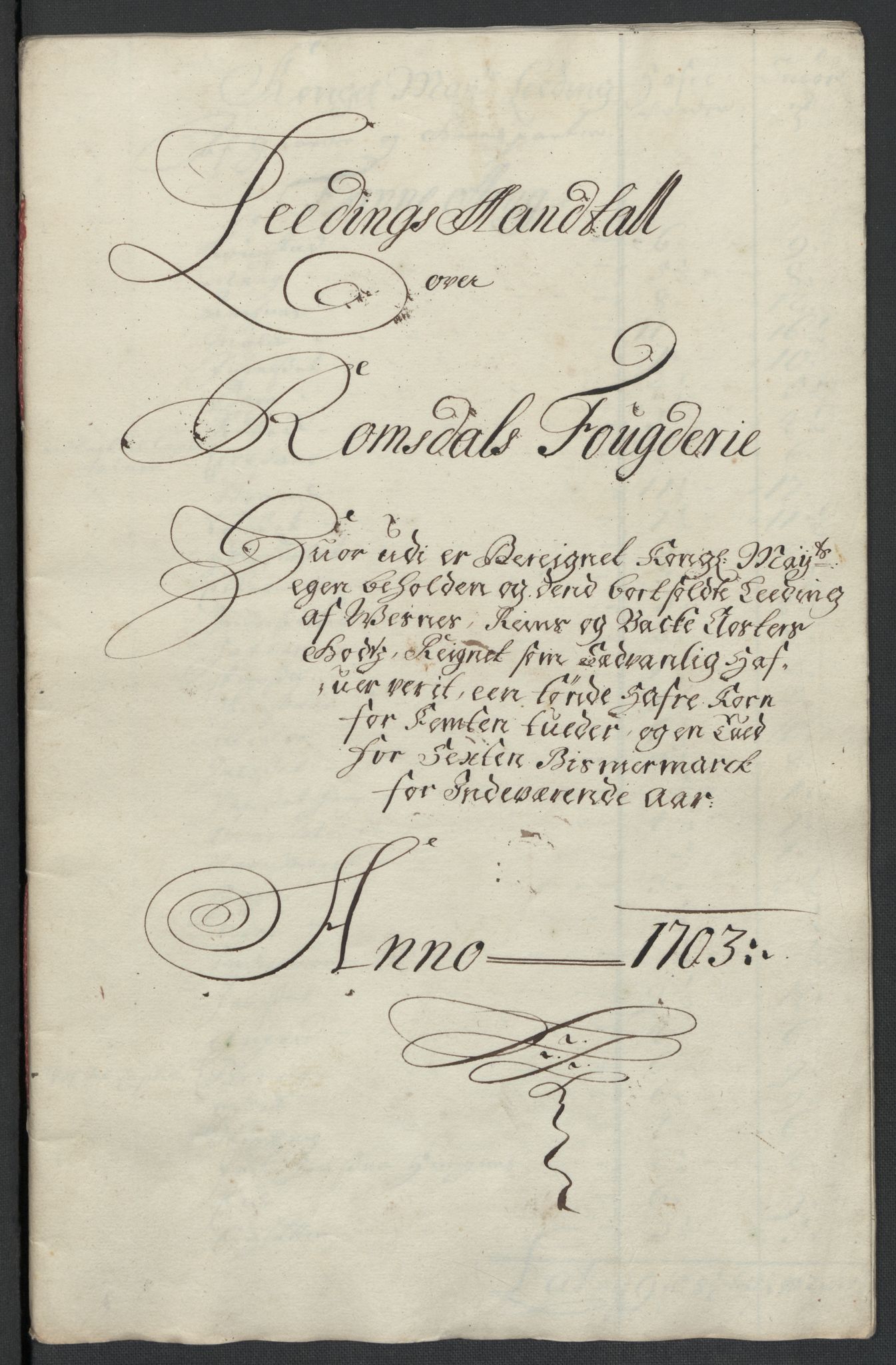 Rentekammeret inntil 1814, Reviderte regnskaper, Fogderegnskap, AV/RA-EA-4092/R55/L3656: Fogderegnskap Romsdal, 1703-1705, p. 97