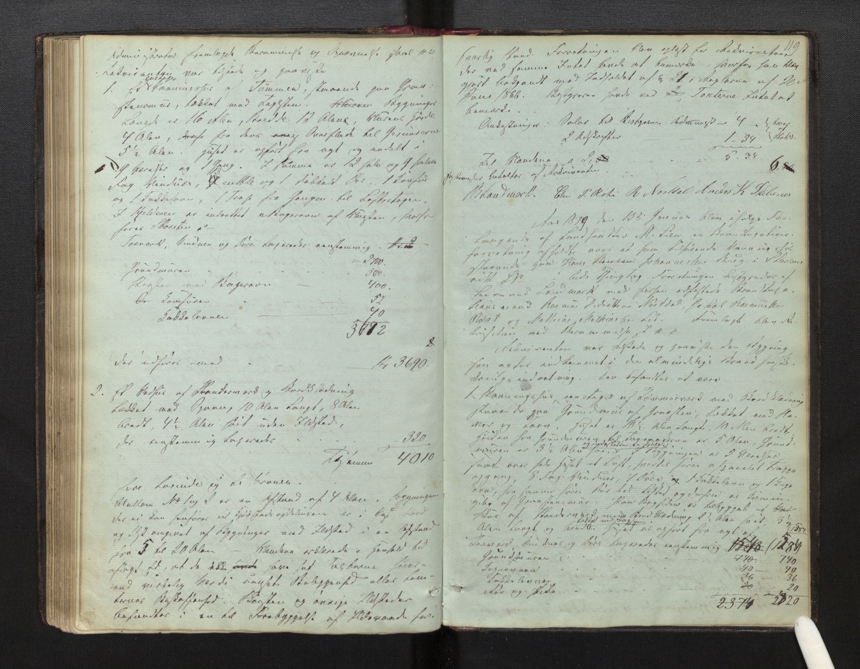 Lensmannen i Eid, AV/SAB-A-27001/0012/L0001: Branntakstprotokoll, 1846-1881, p. 118b-119a
