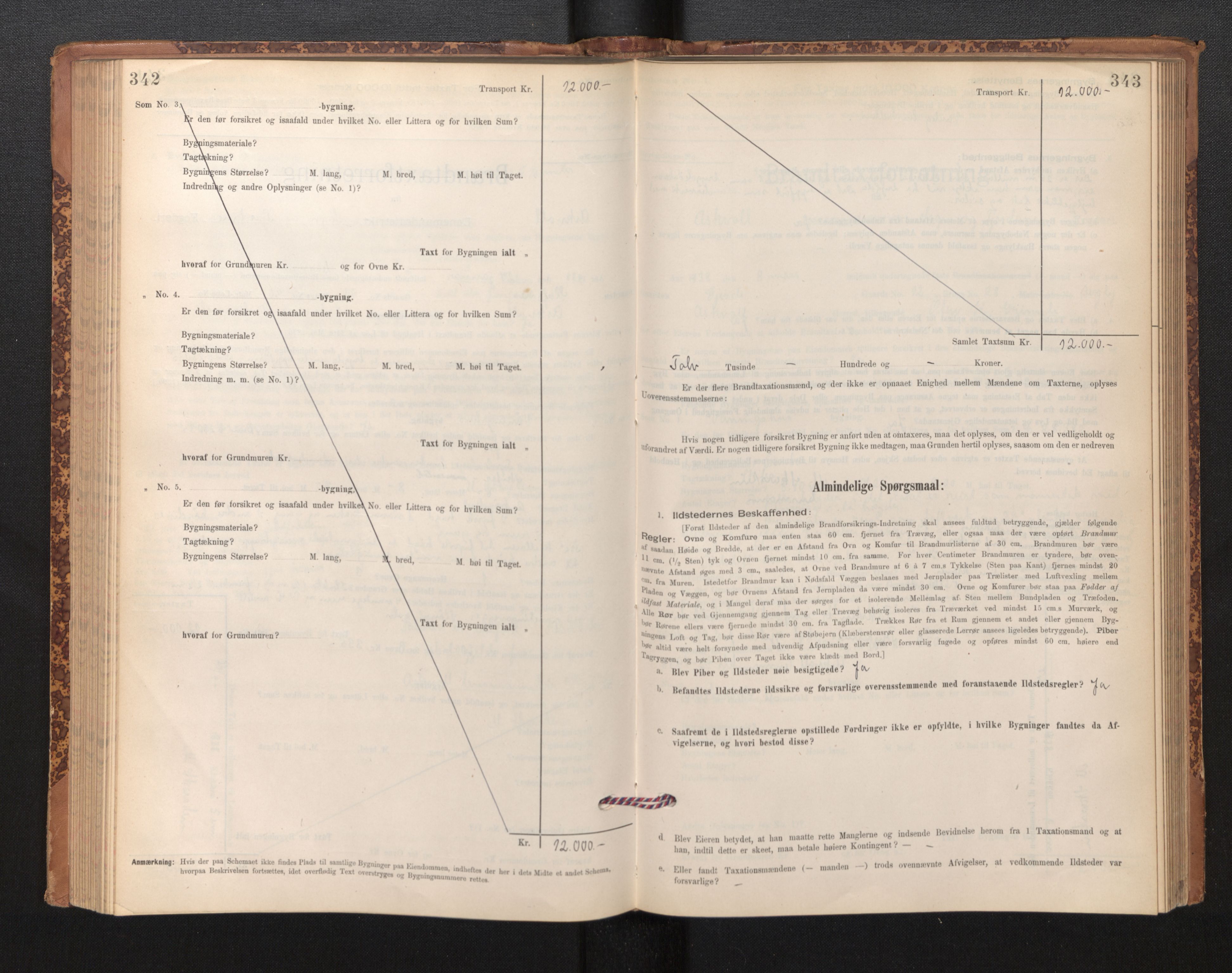 Lensmannen i Askvoll, AV/SAB-A-26301/0012/L0004: Branntakstprotokoll, skjematakst og liste over branntakstmenn, 1895-1932, p. 342-343