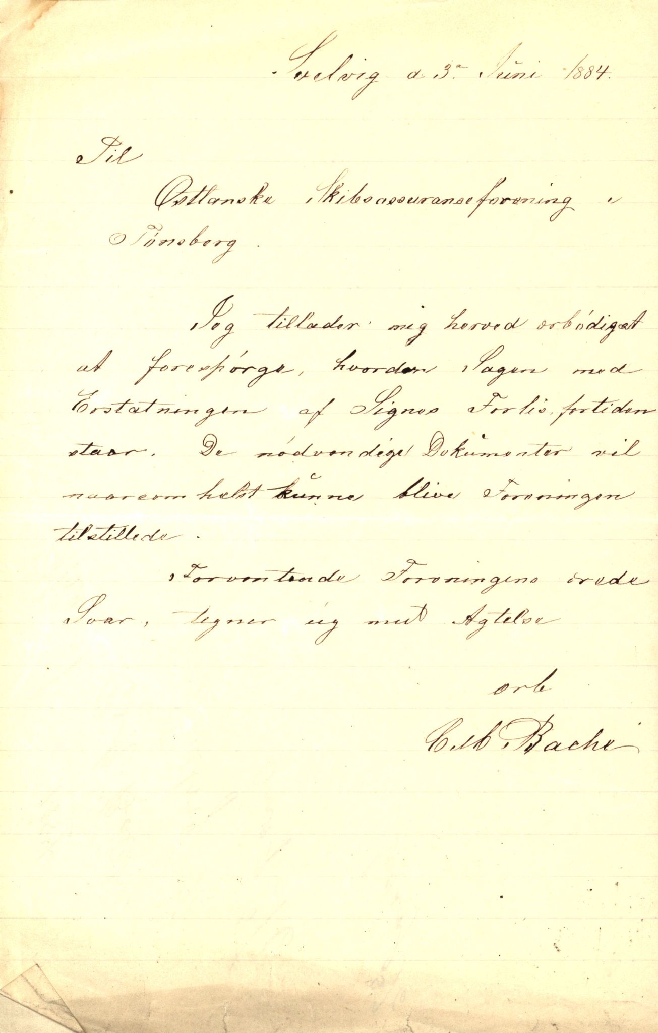 Pa 63 - Østlandske skibsassuranceforening, VEMU/A-1079/G/Ga/L0017/0005: Havaridokumenter / Signe, Hurra, Activ, Sjofna, Senior, Scandia, 1884, p. 51