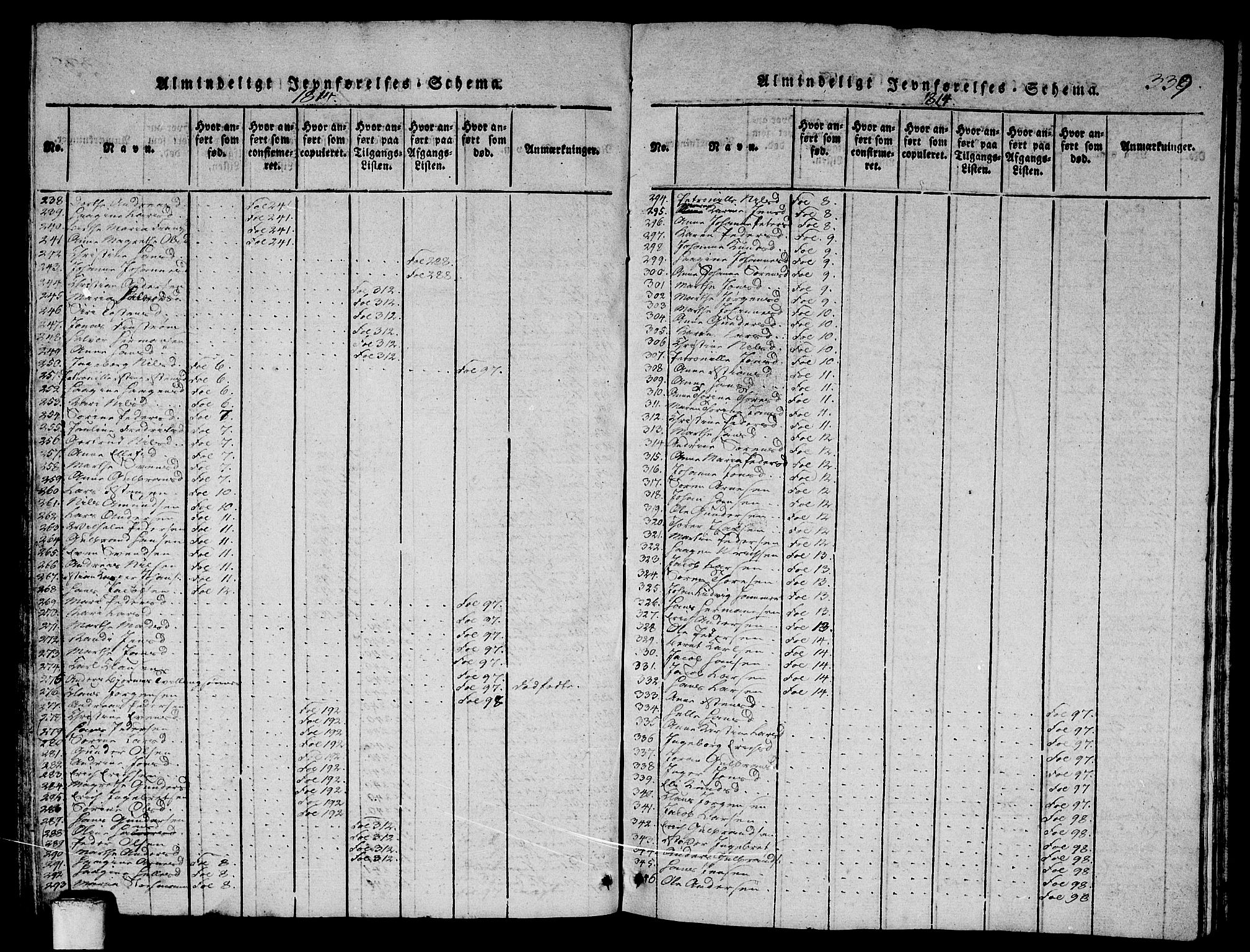 Asker prestekontor Kirkebøker, SAO/A-10256a/G/Ga/L0001: Parish register (copy) no. I 1, 1814-1830, p. 339