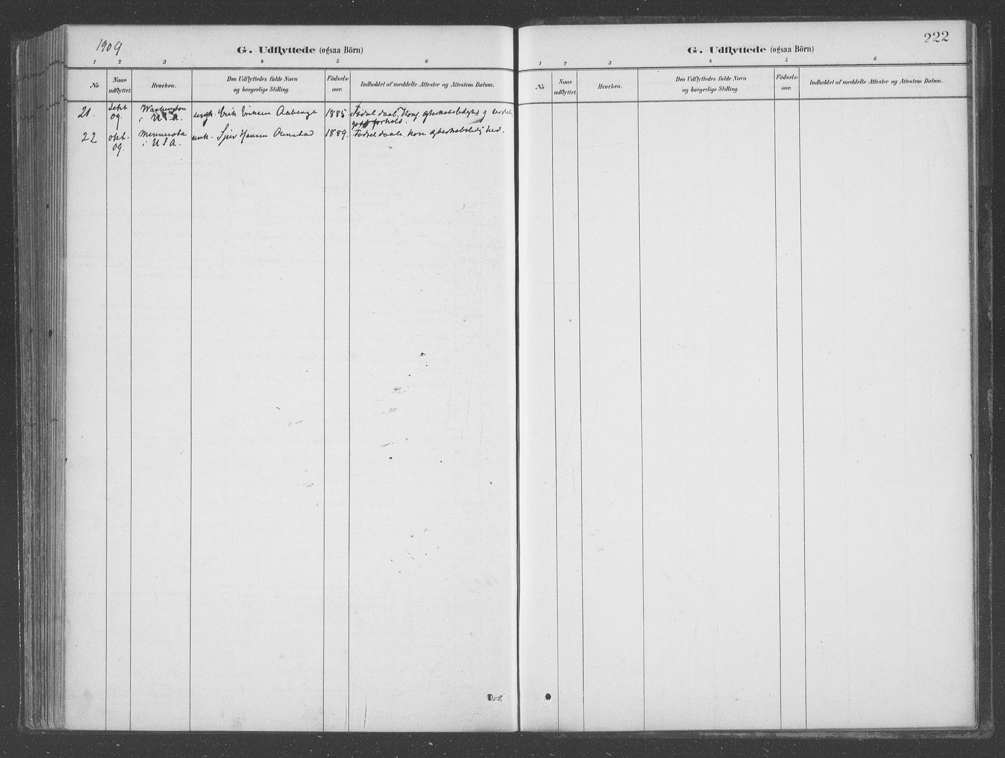 Aurland sokneprestembete, SAB/A-99937/H/Ha/Hab/L0001: Parish register (official) no. B  1, 1880-1909, p. 222