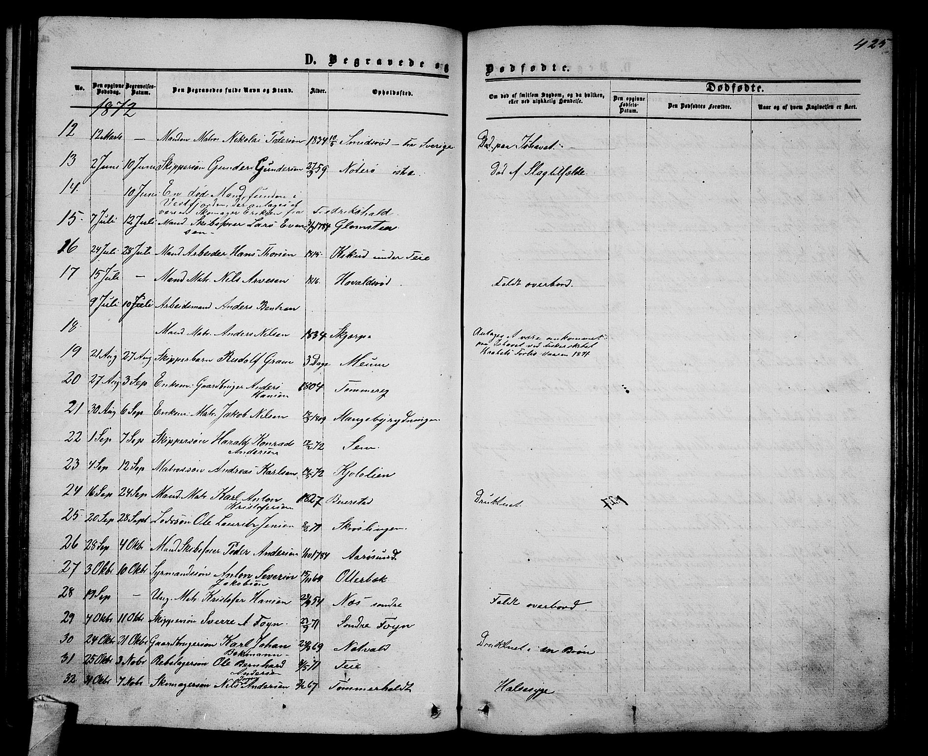 Nøtterøy kirkebøker, AV/SAKO-A-354/G/Ga/L0002: Parish register (copy) no. I 2, 1860-1877, p. 425