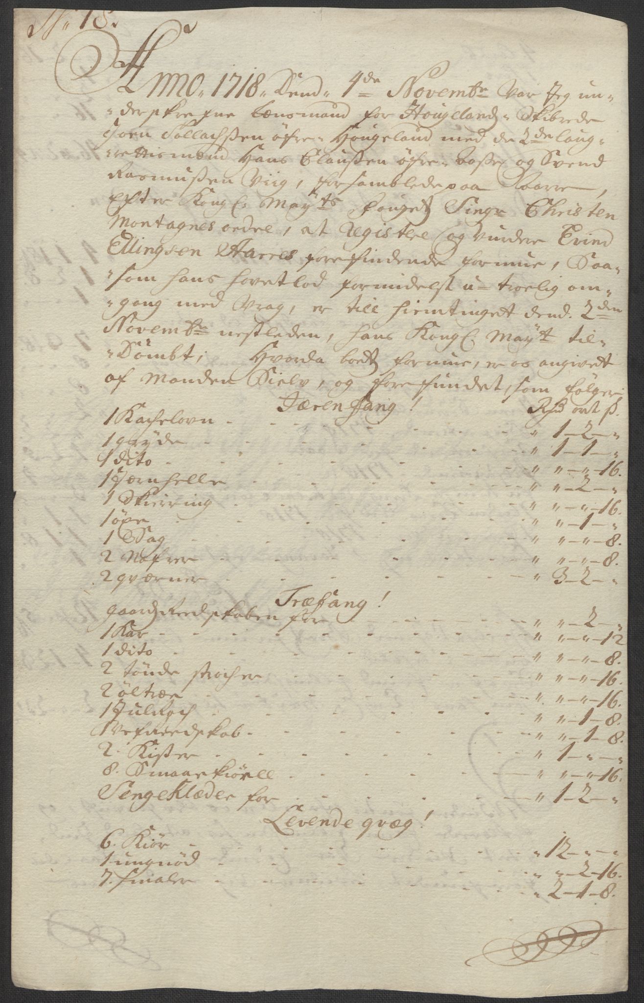 Rentekammeret inntil 1814, Reviderte regnskaper, Fogderegnskap, AV/RA-EA-4092/R46/L2743: Fogderegnskap Jæren og Dalane, 1718, p. 290