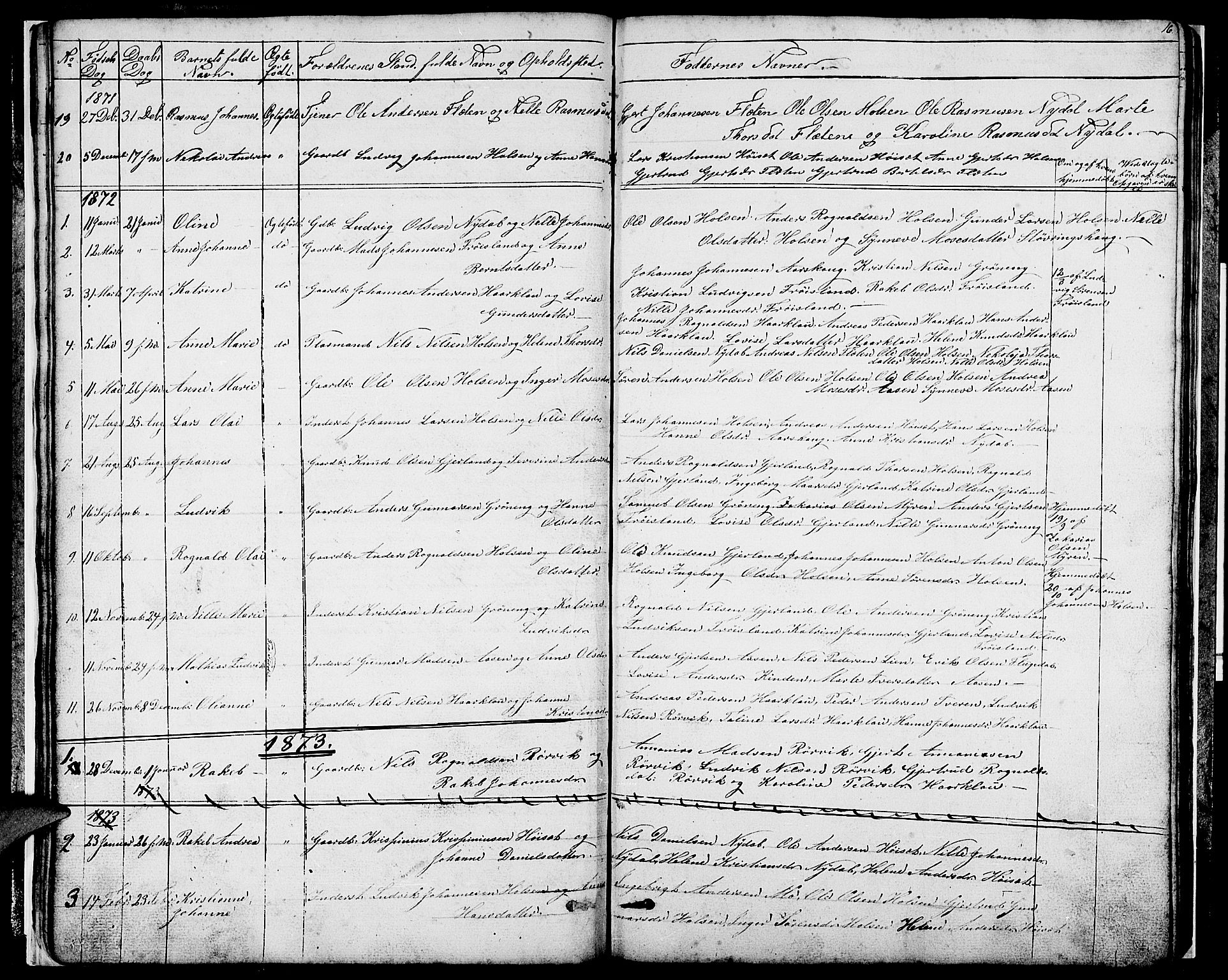 Førde sokneprestembete, SAB/A-79901/H/Hab/Habc/L0001: Parish register (copy) no. C 1, 1853-1880, p. 16