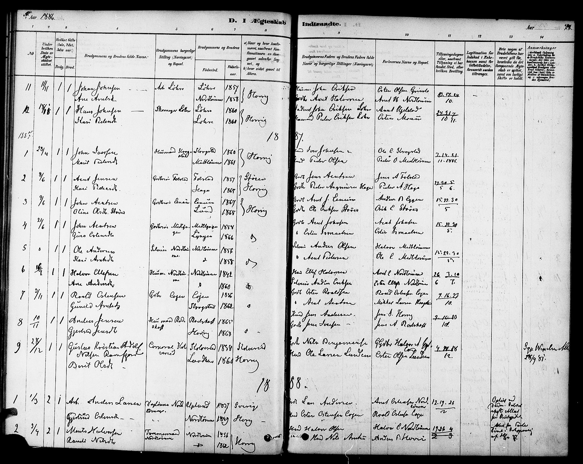 Ministerialprotokoller, klokkerbøker og fødselsregistre - Sør-Trøndelag, SAT/A-1456/692/L1105: Parish register (official) no. 692A05, 1878-1890, p. 118