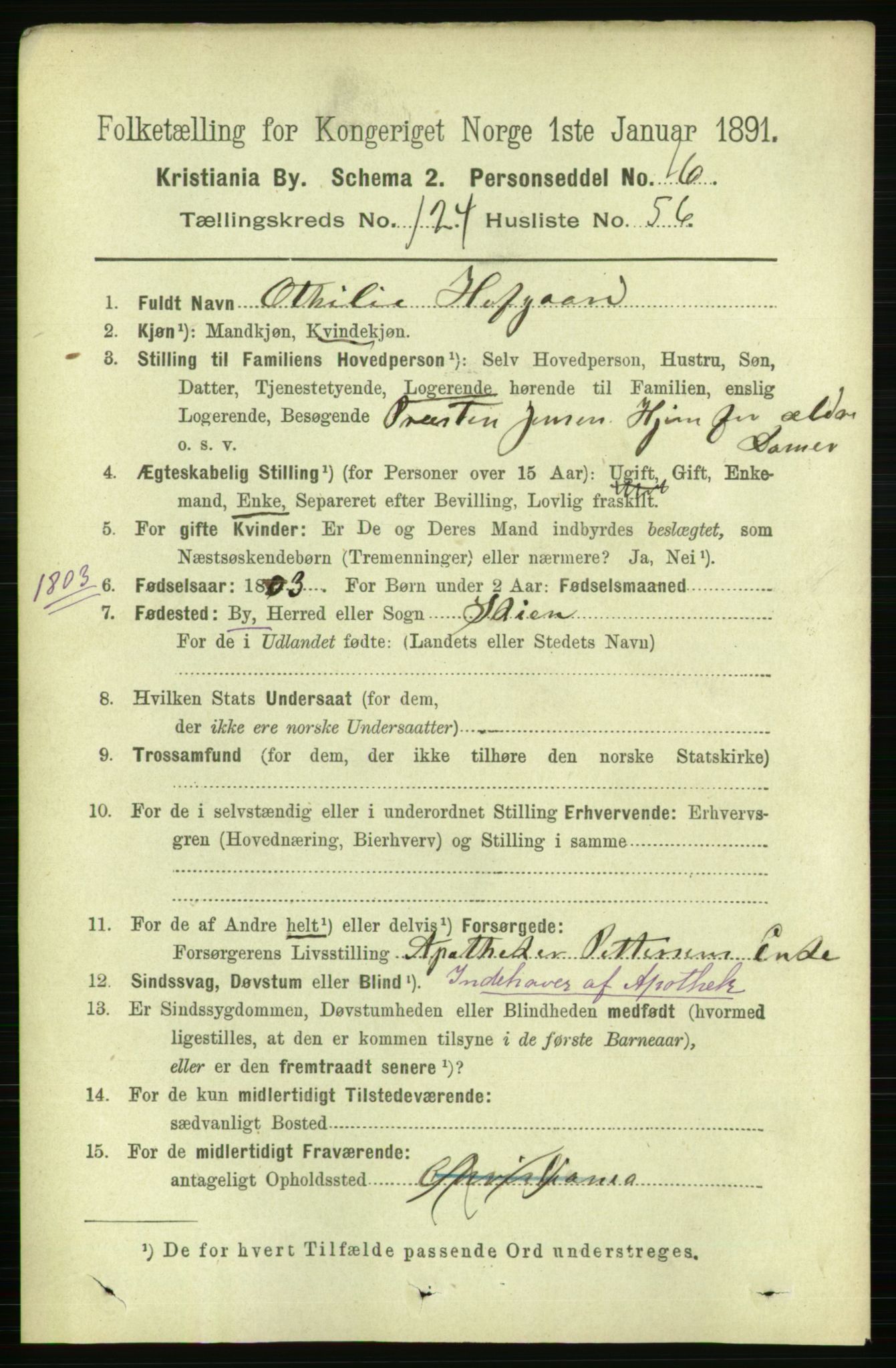 RA, 1891 census for 0301 Kristiania, 1891, p. 66258