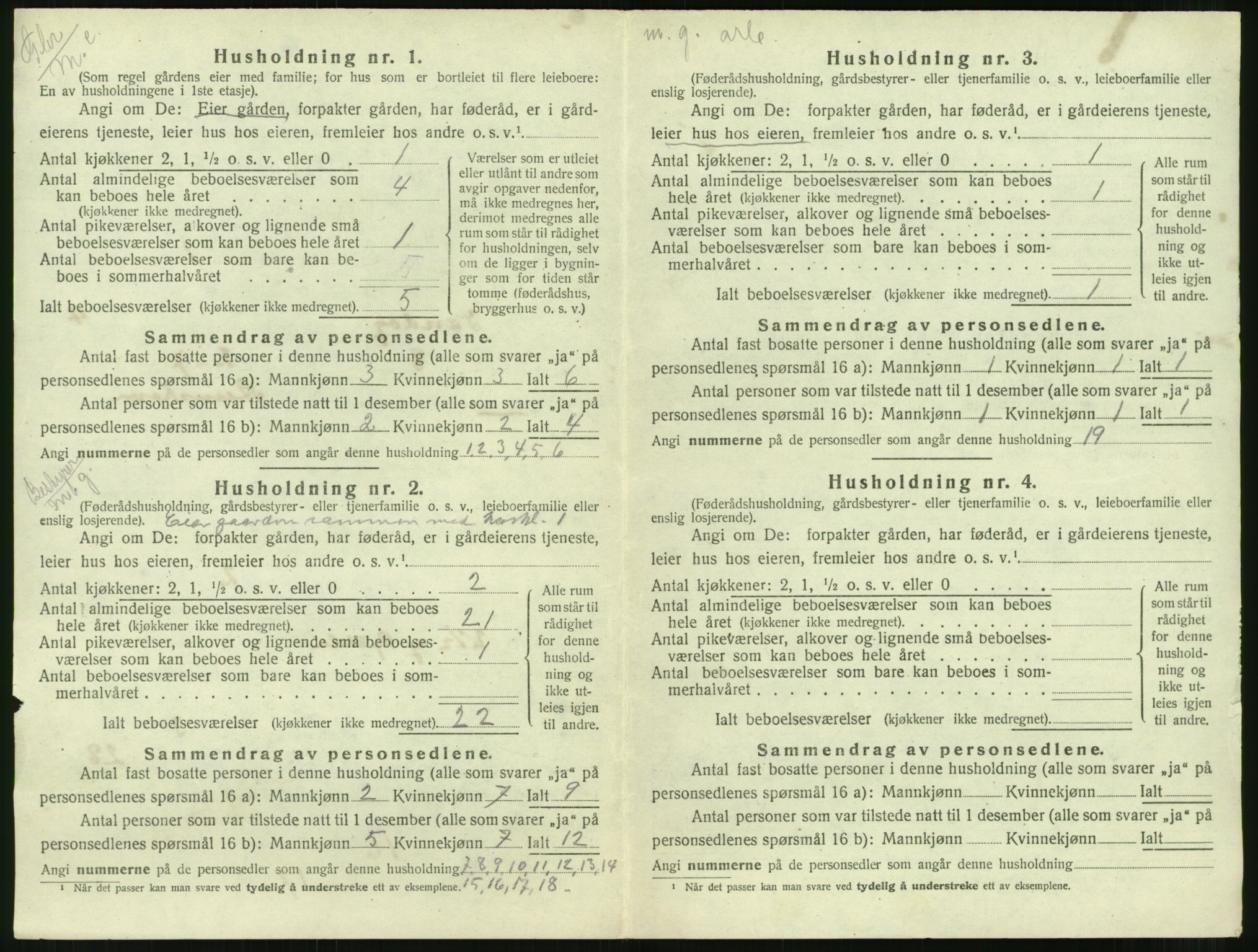 SAT, 1920 census for Sandøy, 1920, p. 169