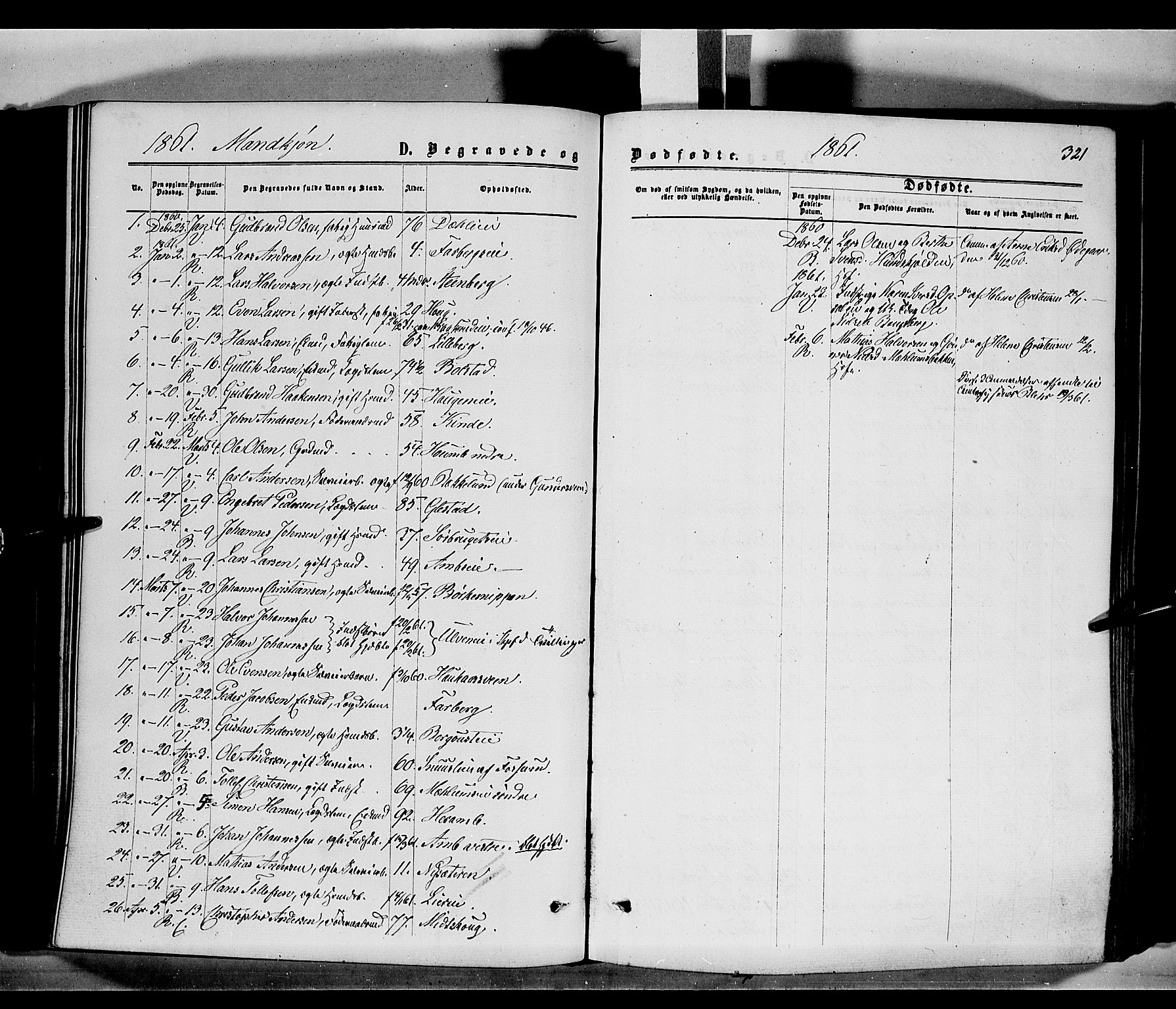 Ringsaker prestekontor, AV/SAH-PREST-014/K/Ka/L0010: Parish register (official) no. 10, 1861-1869, p. 321