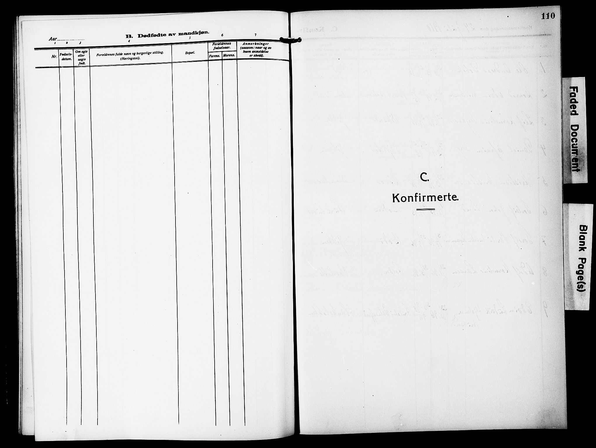 Ministerialprotokoller, klokkerbøker og fødselsregistre - Nordland, AV/SAT-A-1459/850/L0710: Parish register (official) no. 850A02, 1910-1920, p. 110