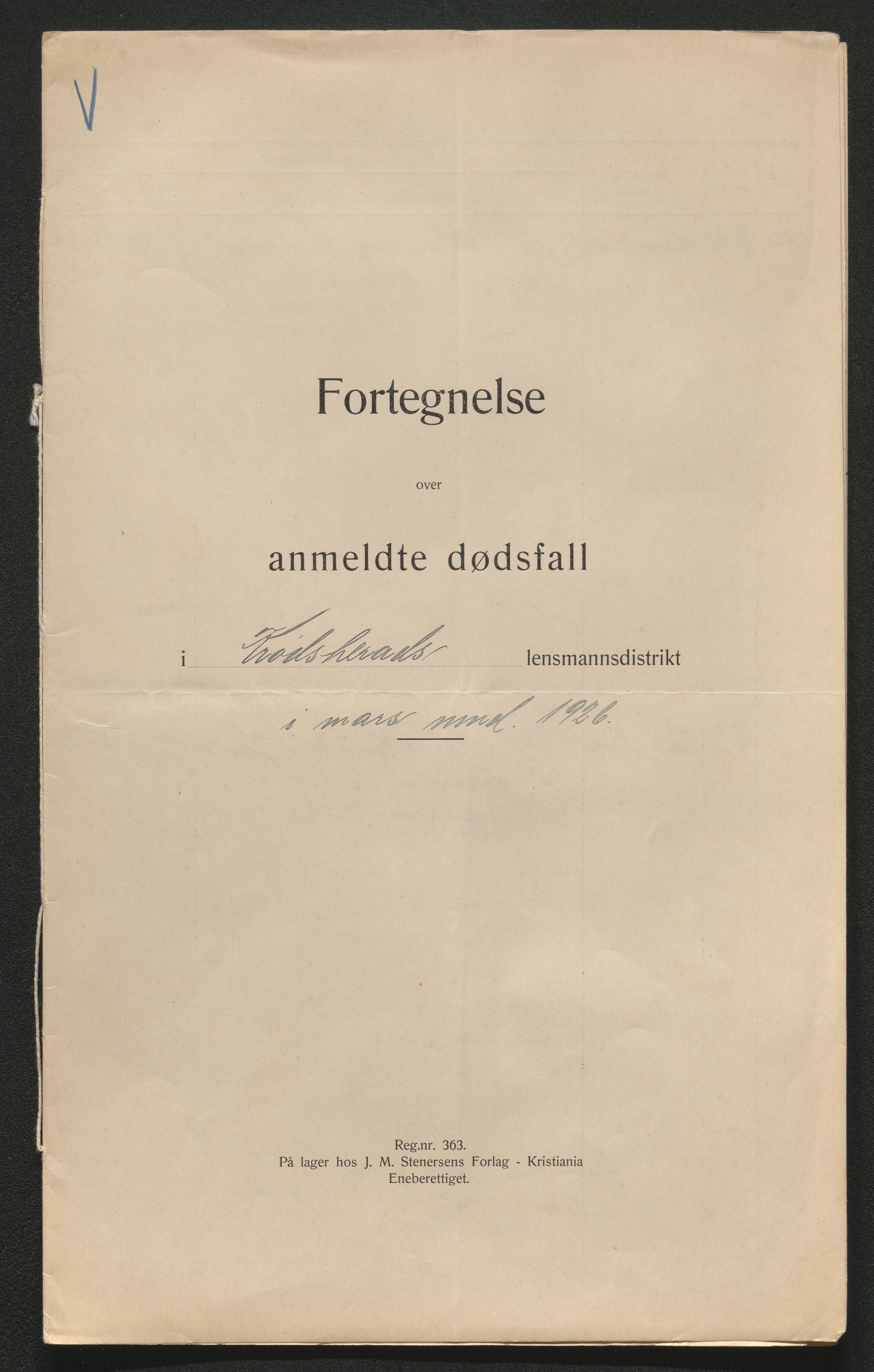 Eiker, Modum og Sigdal sorenskriveri, AV/SAKO-A-123/H/Ha/Hab/L0044: Dødsfallsmeldinger, 1926-1927, p. 103