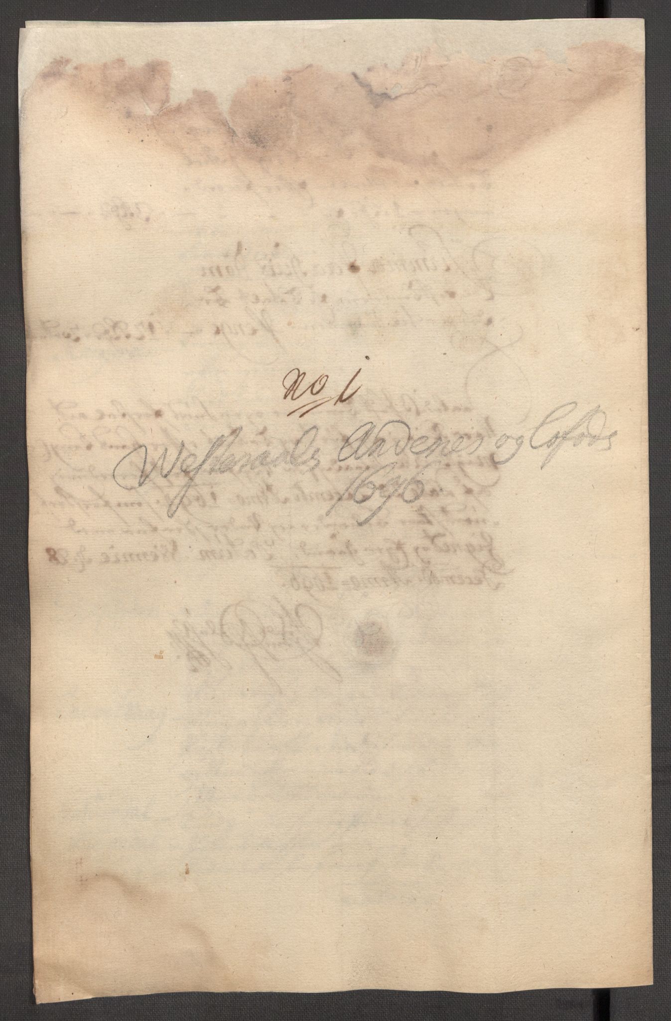 Rentekammeret inntil 1814, Reviderte regnskaper, Fogderegnskap, AV/RA-EA-4092/R67/L4678: Fogderegnskap Vesterålen, Andenes og Lofoten, 1696-1708, p. 129