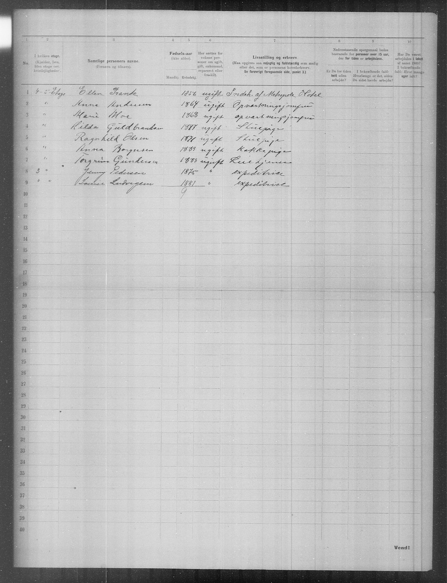 OBA, Municipal Census 1903 for Kristiania, 1903, p. 10308