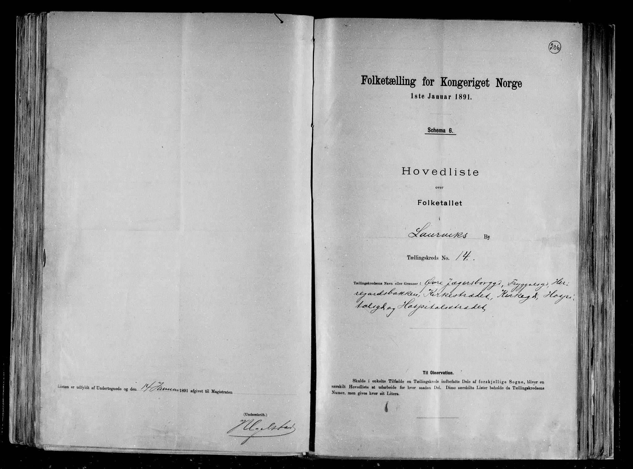 RA, 1891 census for 0707 Larvik, 1891, p. 32