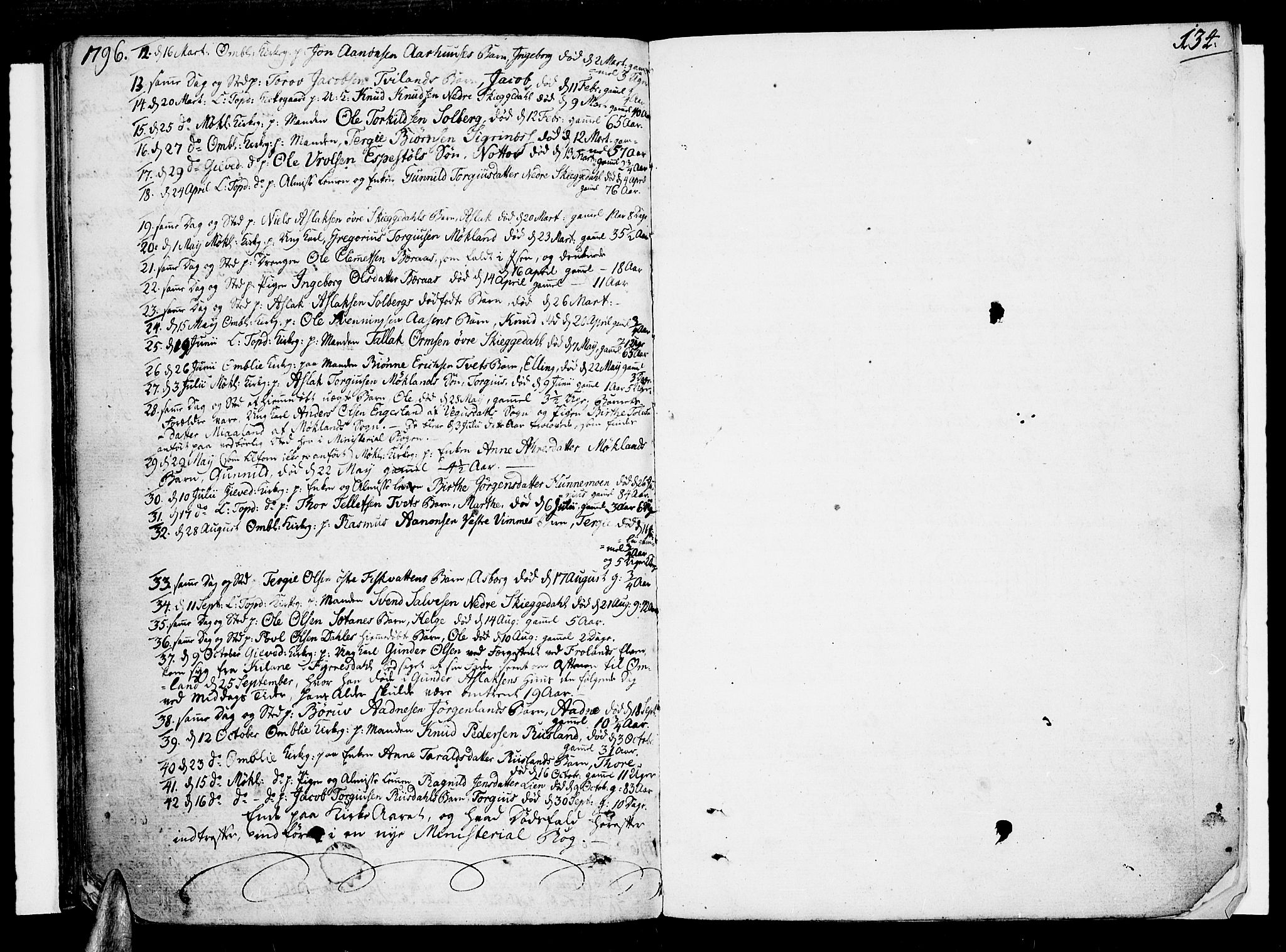 Åmli sokneprestkontor, AV/SAK-1111-0050/F/Fa/Fac/L0004: Parish register (official) no. A 4, 1775-1796, p. 134