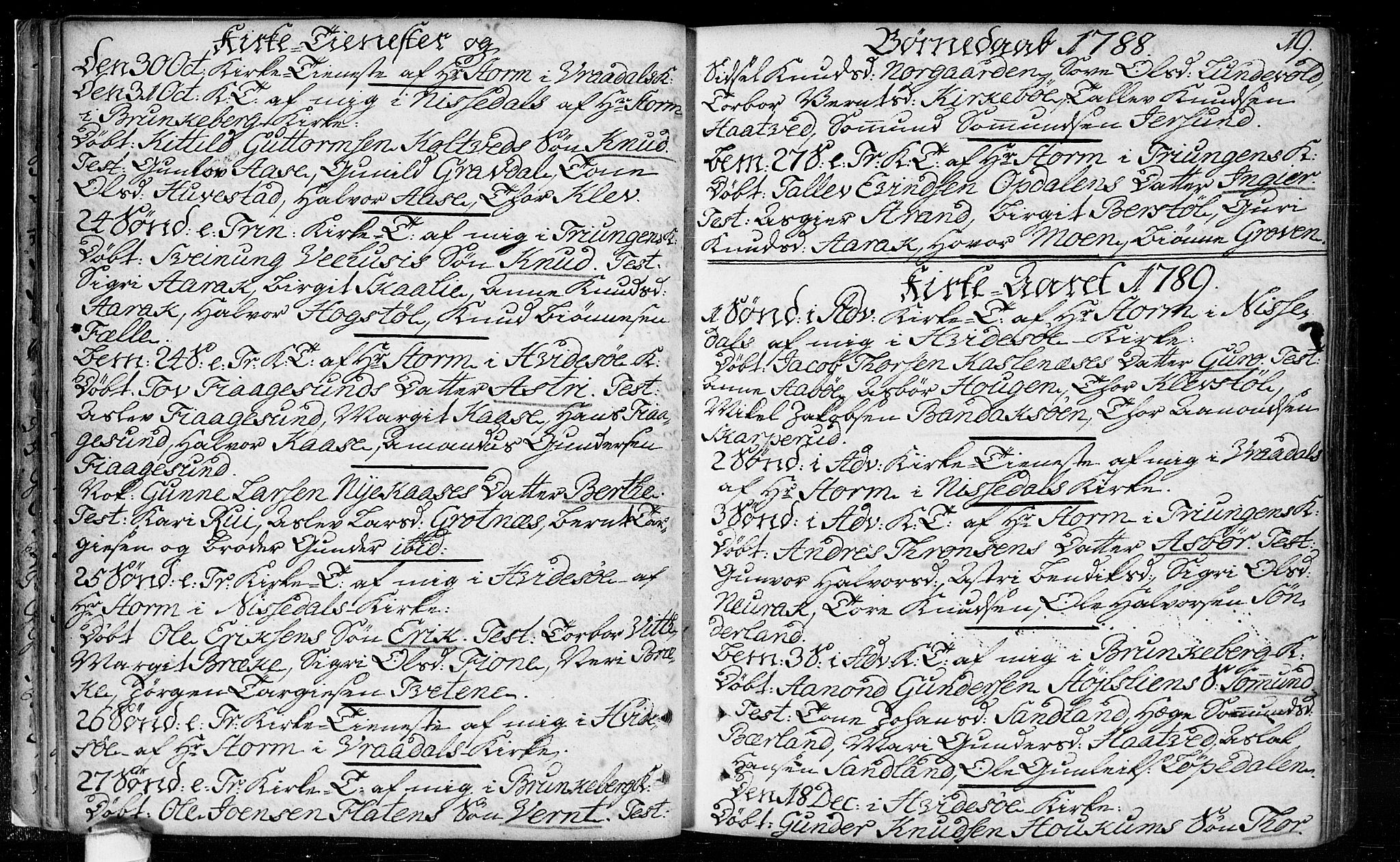 Kviteseid kirkebøker, SAKO/A-276/F/Fa/L0003: Parish register (official) no. I 3, 1787-1799, p. 19