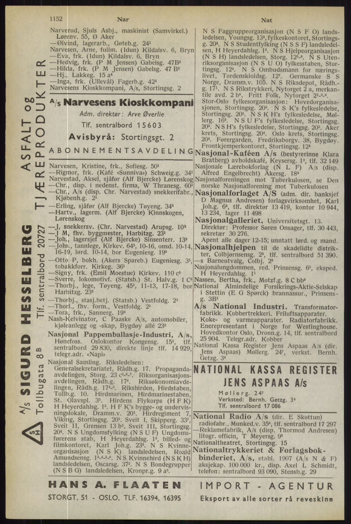 Kristiania/Oslo adressebok, PUBL/-, 1944, p. 1152