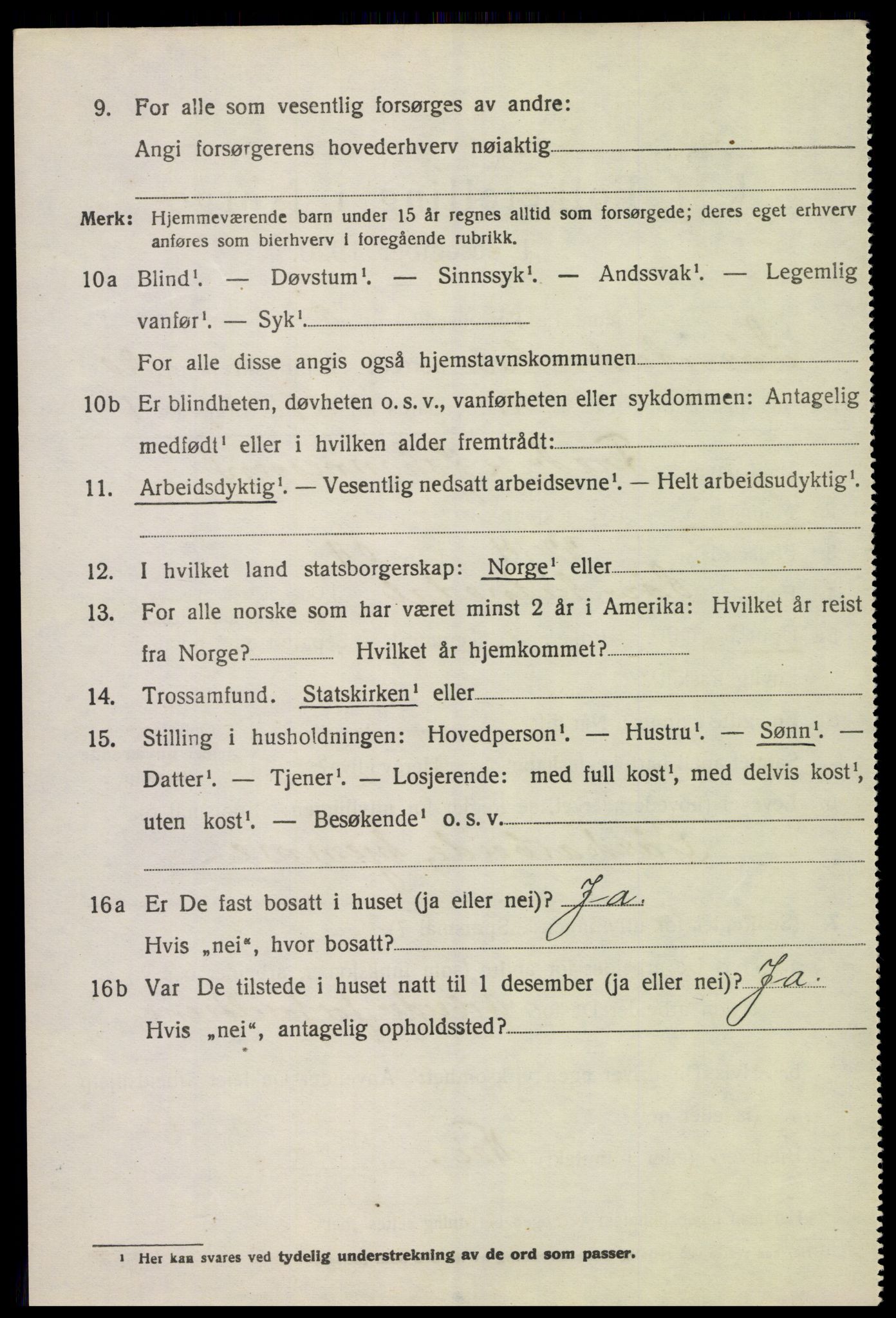 SAK, 1920 census for Sør-Audnedal, 1920, p. 6922