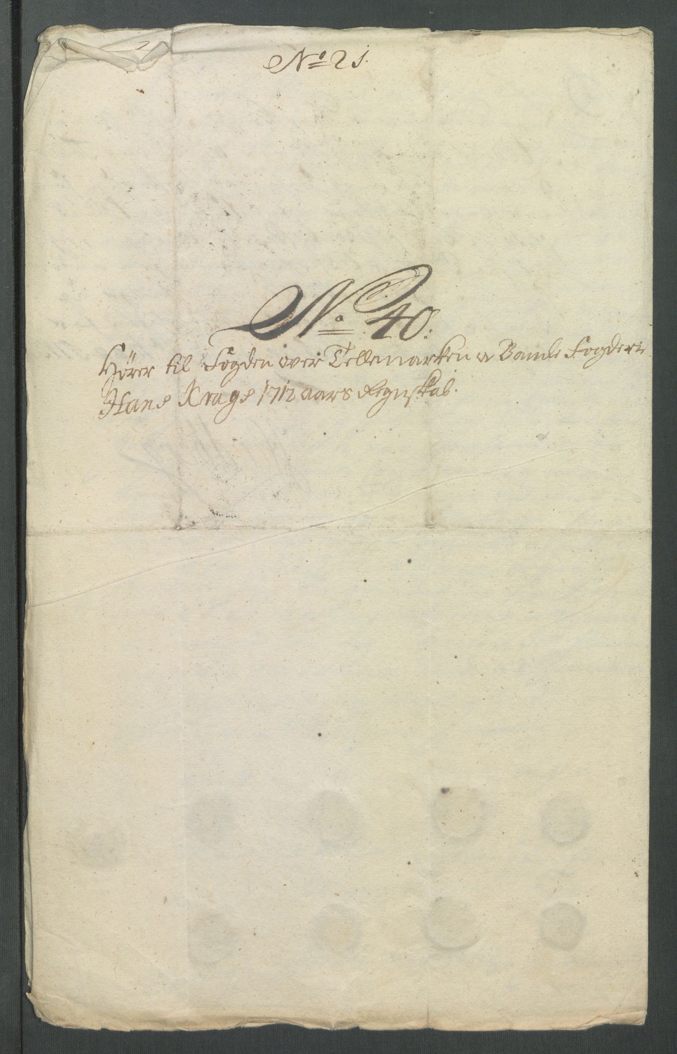 Rentekammeret inntil 1814, Reviderte regnskaper, Fogderegnskap, AV/RA-EA-4092/R36/L2123: Fogderegnskap Øvre og Nedre Telemark og Bamble, 1712, p. 300