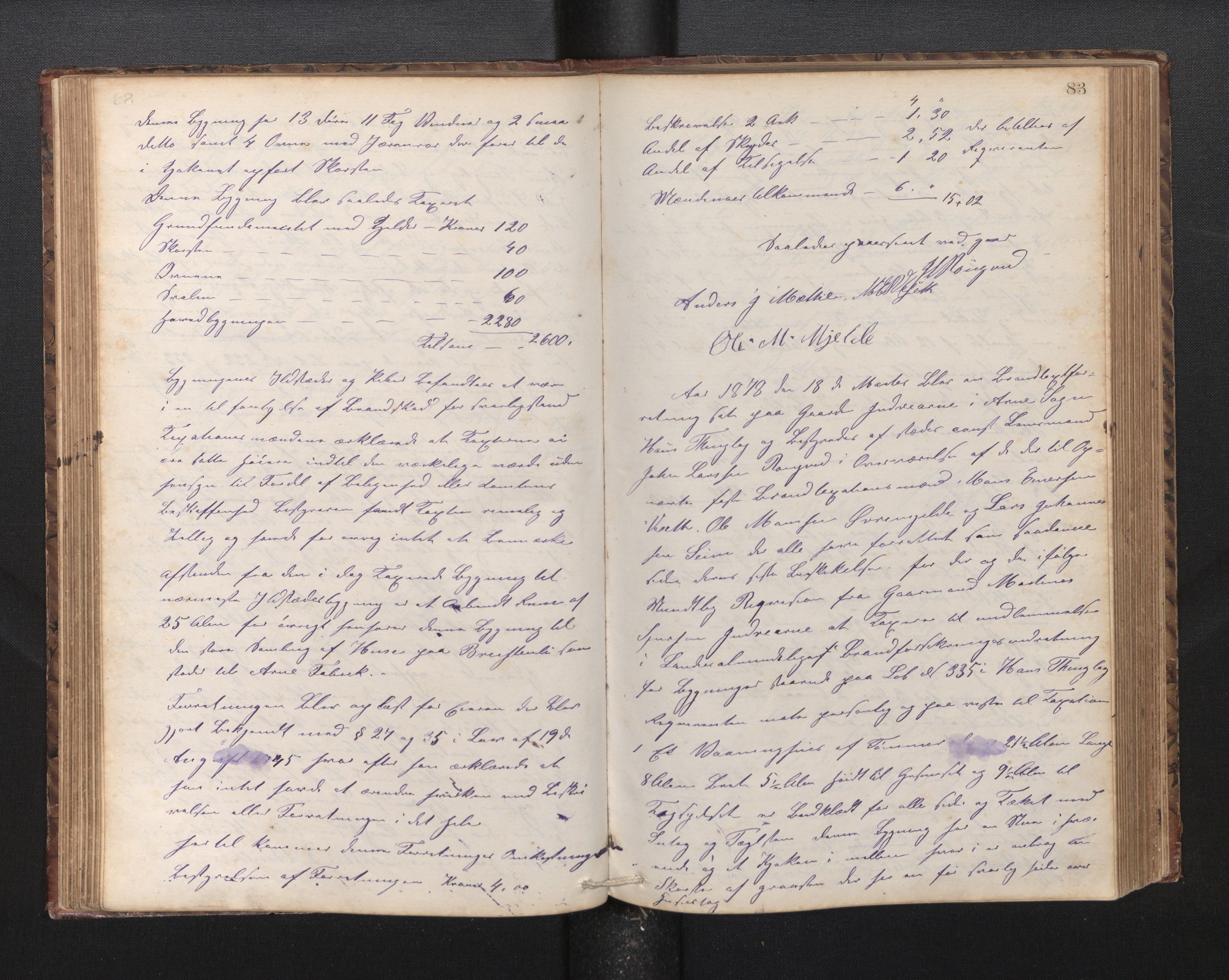 Lensmannen i Haus, AV/SAB-A-32701/0012/L0002: Branntakstprotokoll, 1867-1882, p. 82b-83a