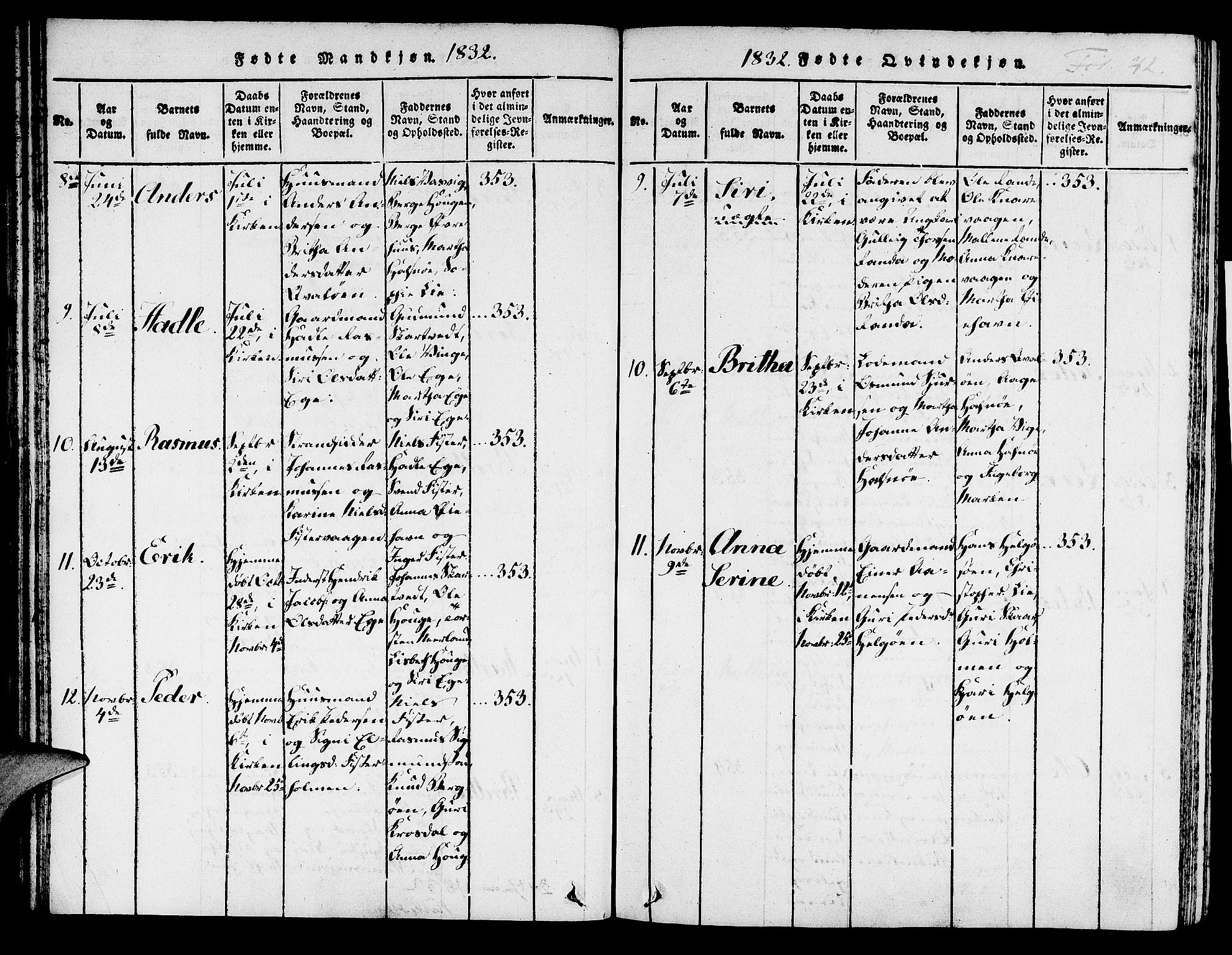 Hjelmeland sokneprestkontor, AV/SAST-A-101843/01/IV/L0004: Parish register (official) no. A 4, 1816-1834, p. 42