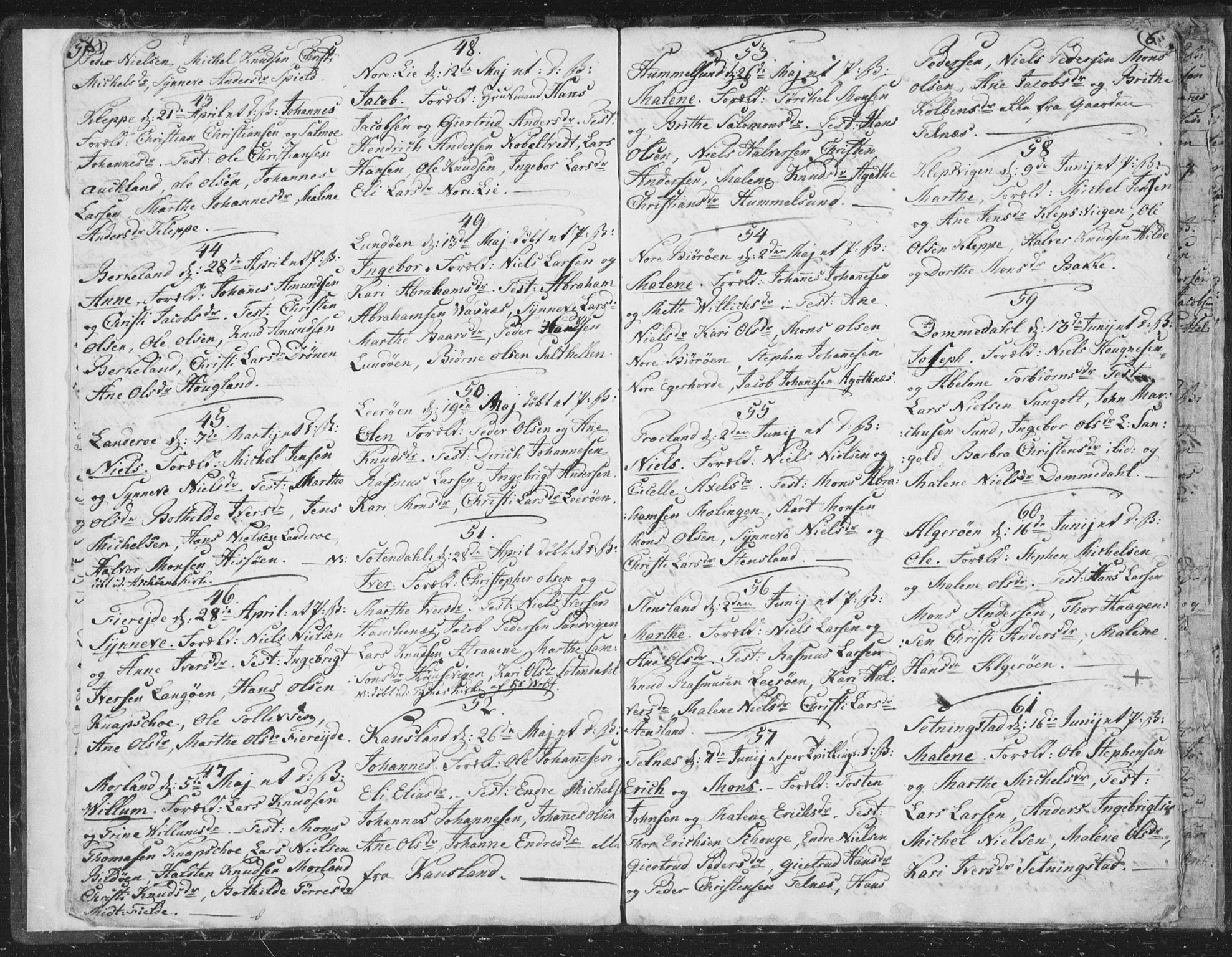 Sund sokneprestembete, AV/SAB-A-99930: Parish register (official) no. A 9, 1799-1803, p. 5-6