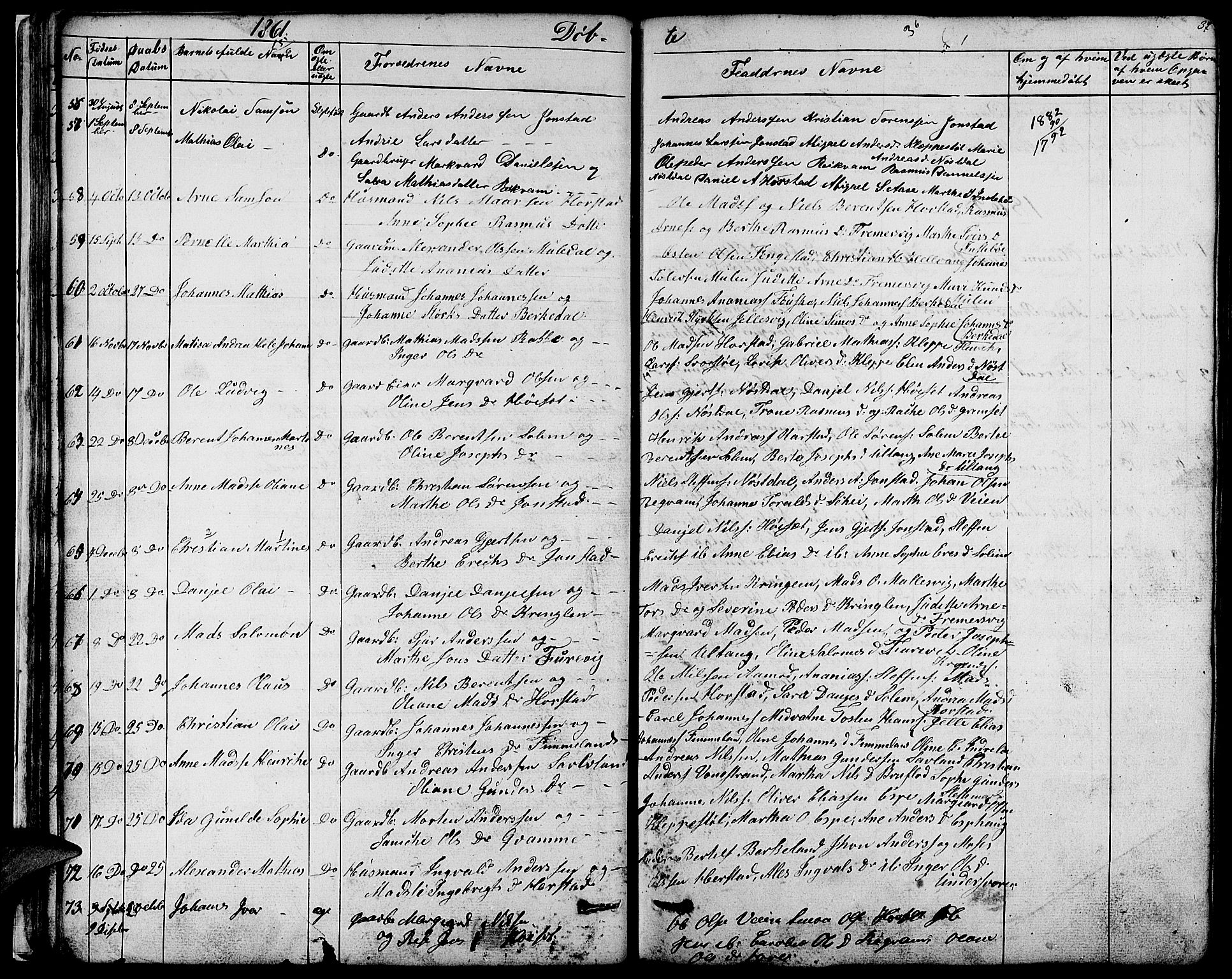 Førde sokneprestembete, SAB/A-79901/H/Hab/Habd/L0001: Parish register (copy) no. D 1, 1852-1877, p. 38