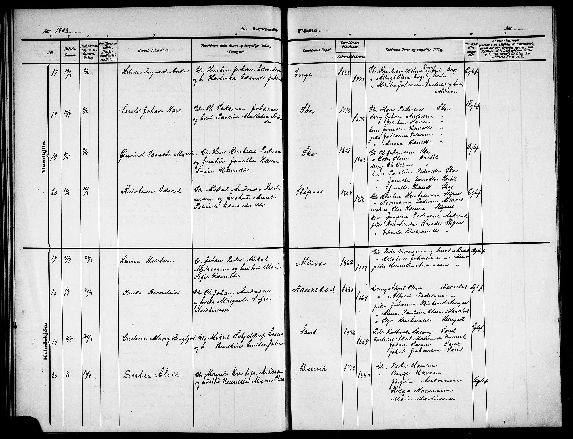 Ministerialprotokoller, klokkerbøker og fødselsregistre - Nordland, AV/SAT-A-1459/852/L0756: Parish register (copy) no. 852C07, 1902-1916