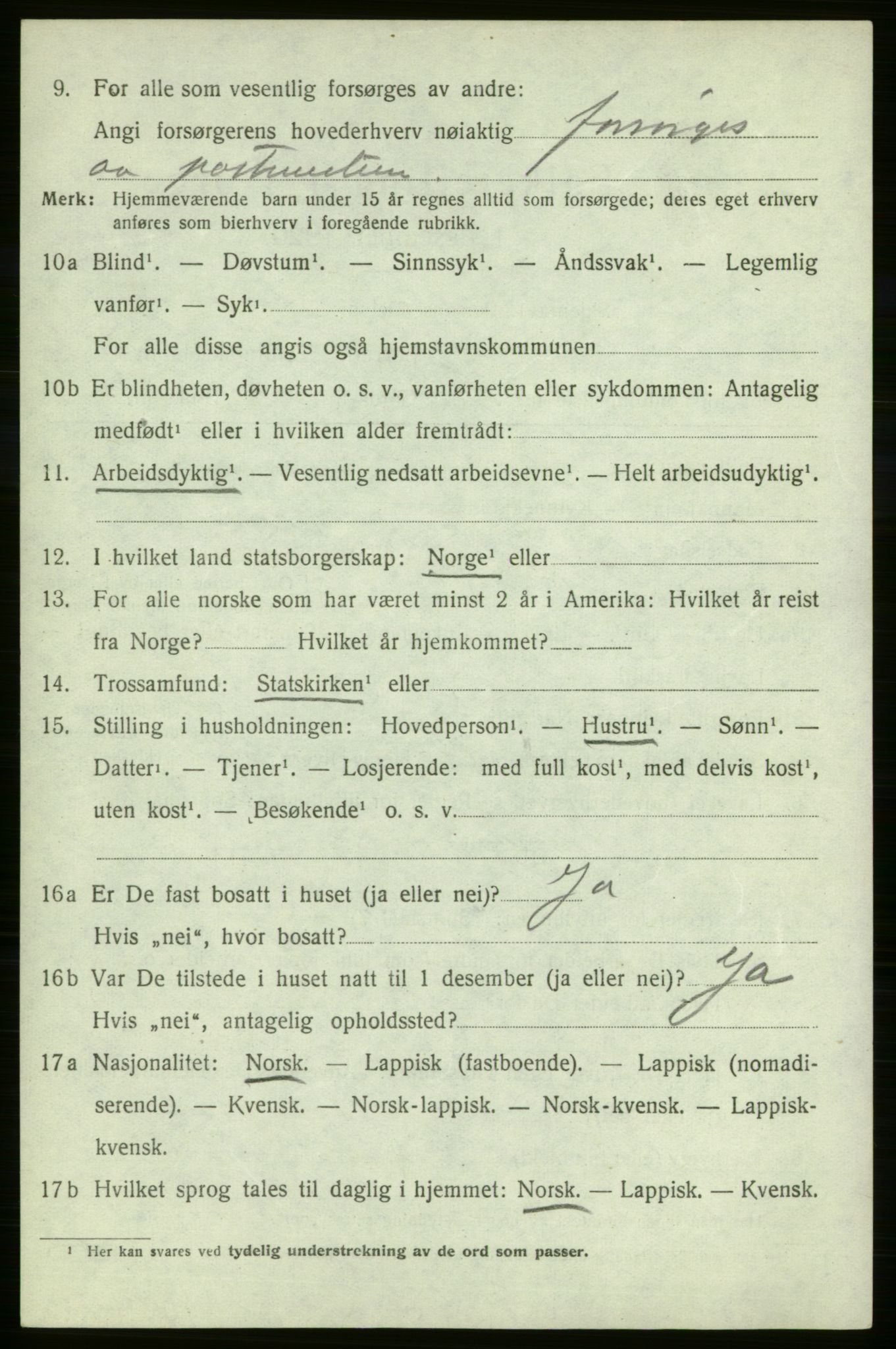 SATØ, 1920 census for Kjelvik, 1920, p. 2788