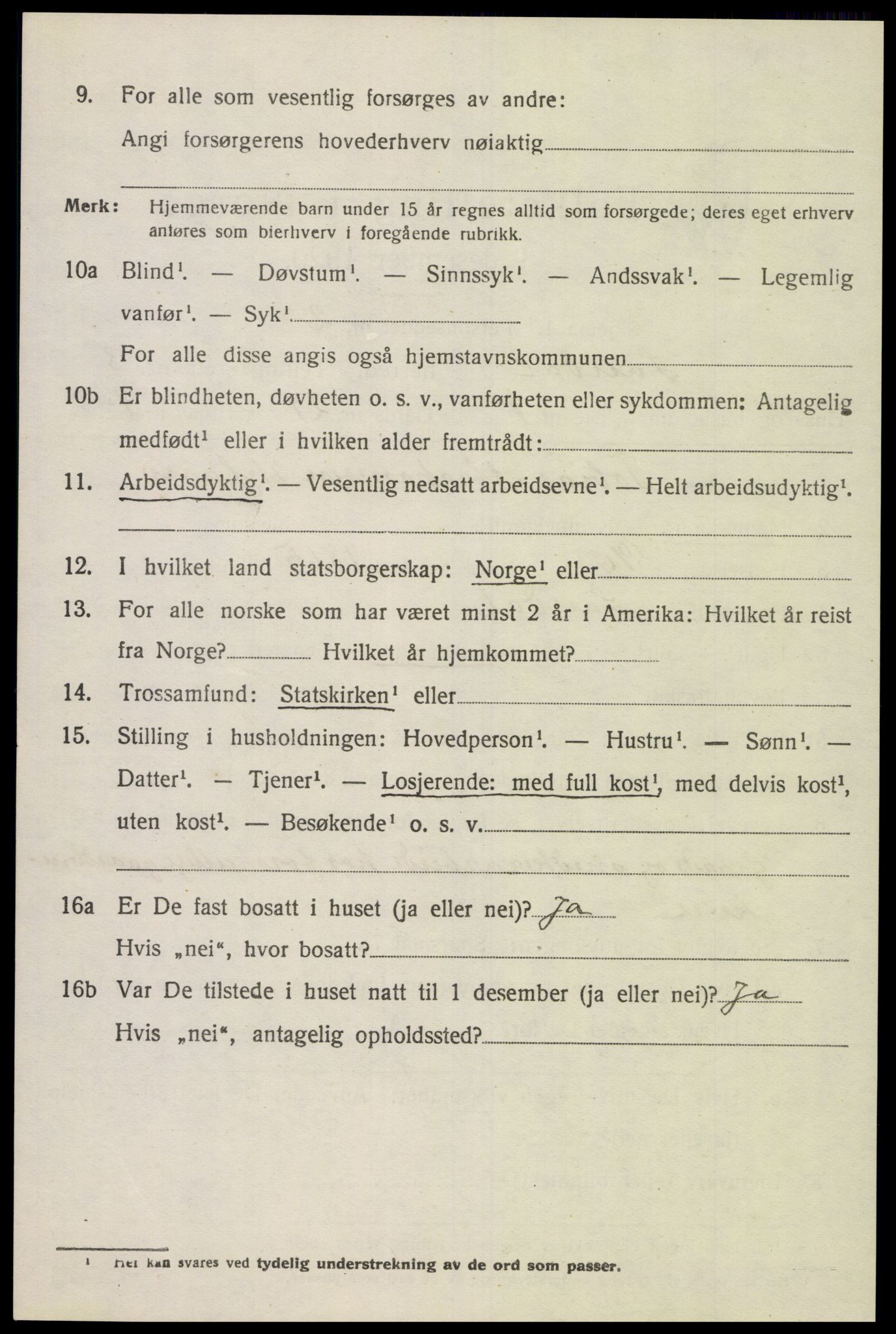 SAK, 1920 census for Laudal, 1920, p. 1005