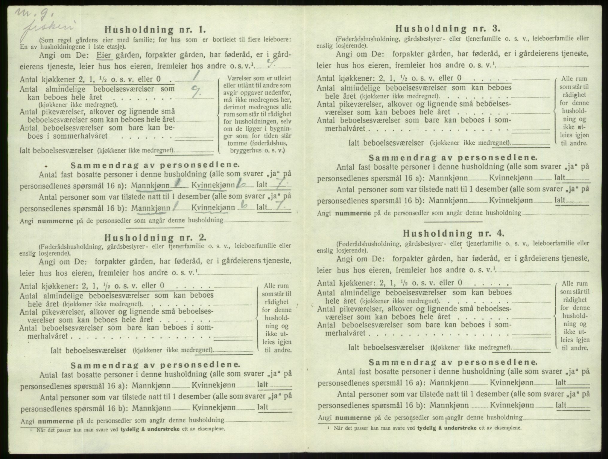 SAB, 1920 census for Askvoll, 1920, p. 1026