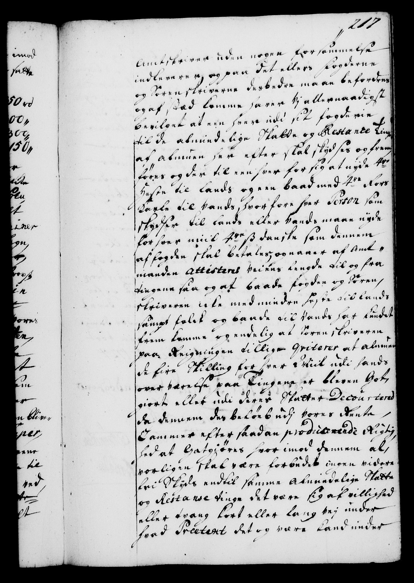 Rentekammeret, Kammerkanselliet, RA/EA-3111/G/Gg/Gga/L0002: Norsk ekspedisjonsprotokoll med register (merket RK 53.2), 1723-1727, p. 217