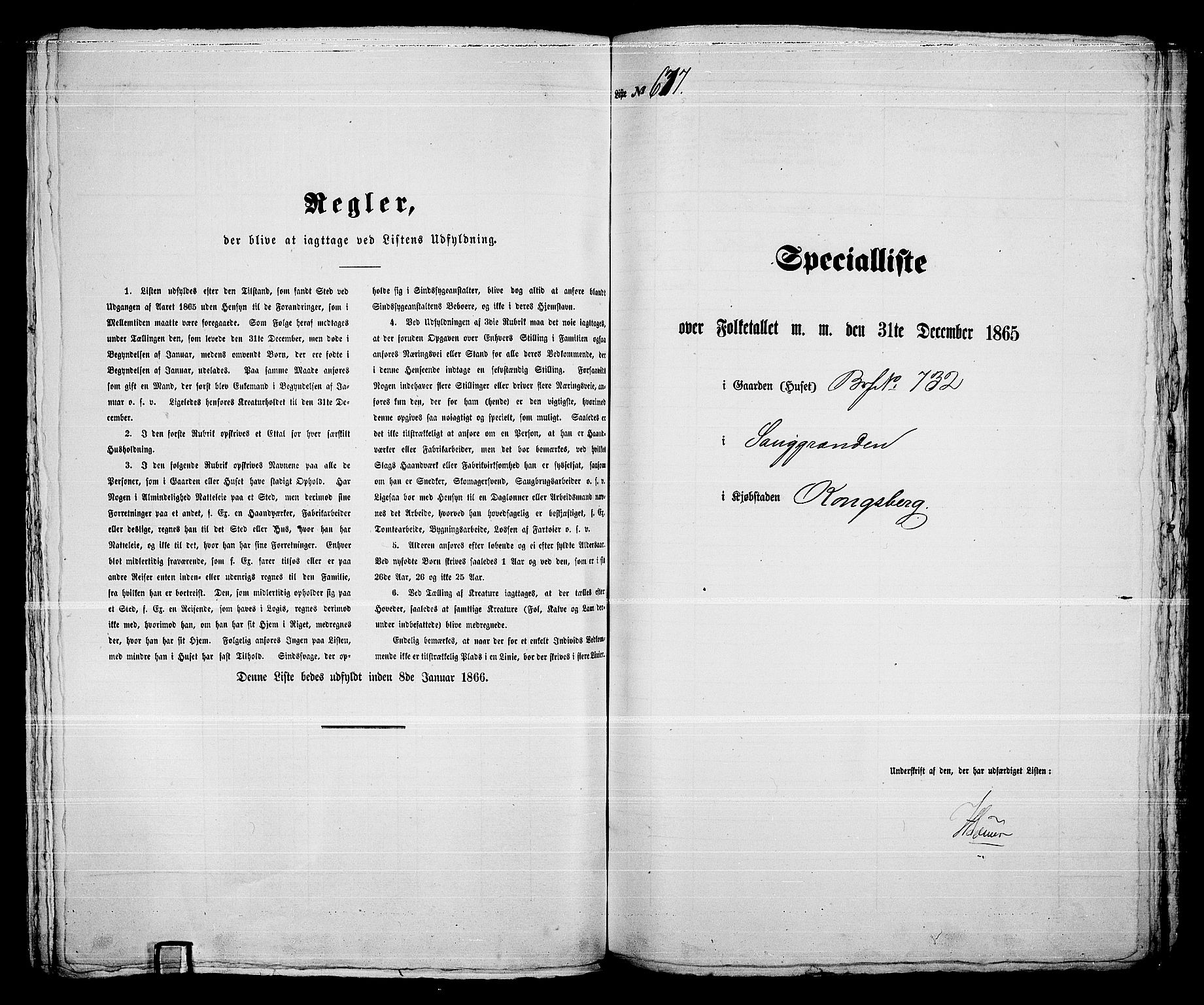 RA, 1865 census for Kongsberg/Kongsberg, 1865, p. 1384