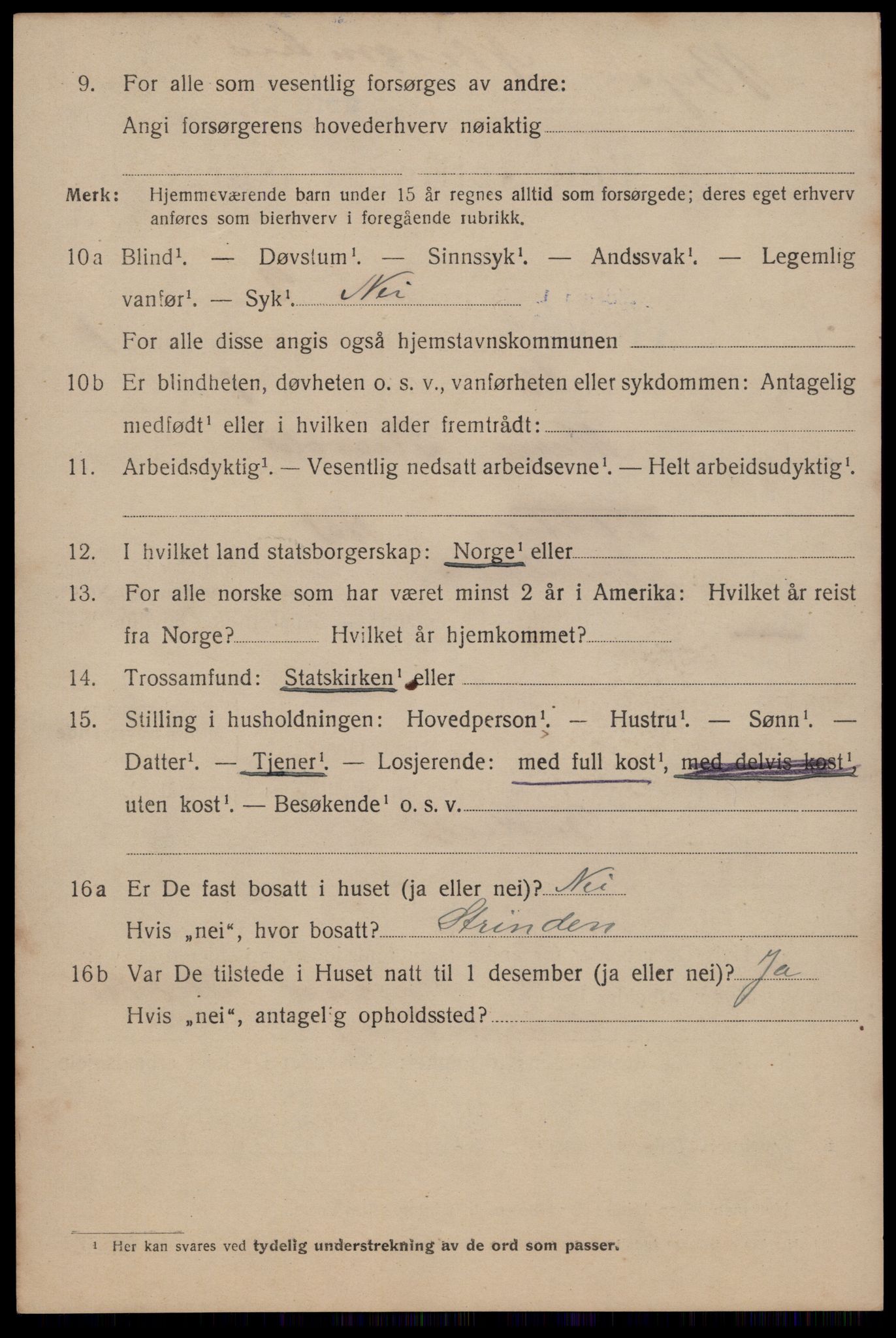 SAT, 1920 census for Trondheim, 1920, p. 32925