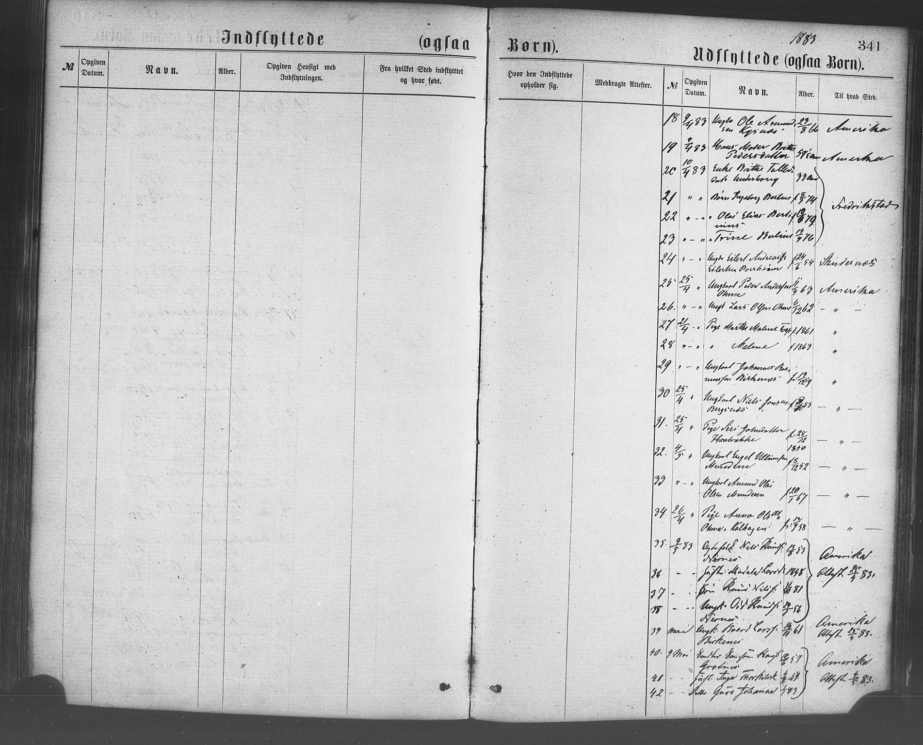 Strandebarm sokneprestembete, AV/SAB-A-78401/H/Haa: Parish register (official) no. A 9, 1872-1886, p. 341