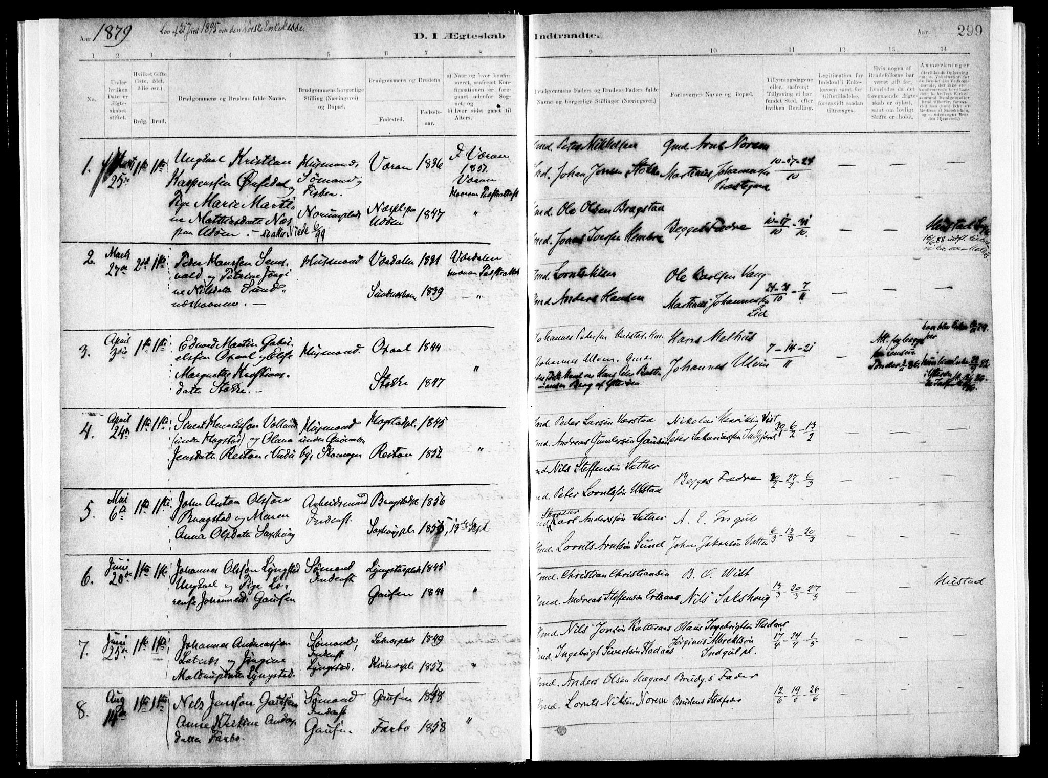 Ministerialprotokoller, klokkerbøker og fødselsregistre - Nord-Trøndelag, SAT/A-1458/730/L0285: Parish register (official) no. 730A10, 1879-1914, p. 299