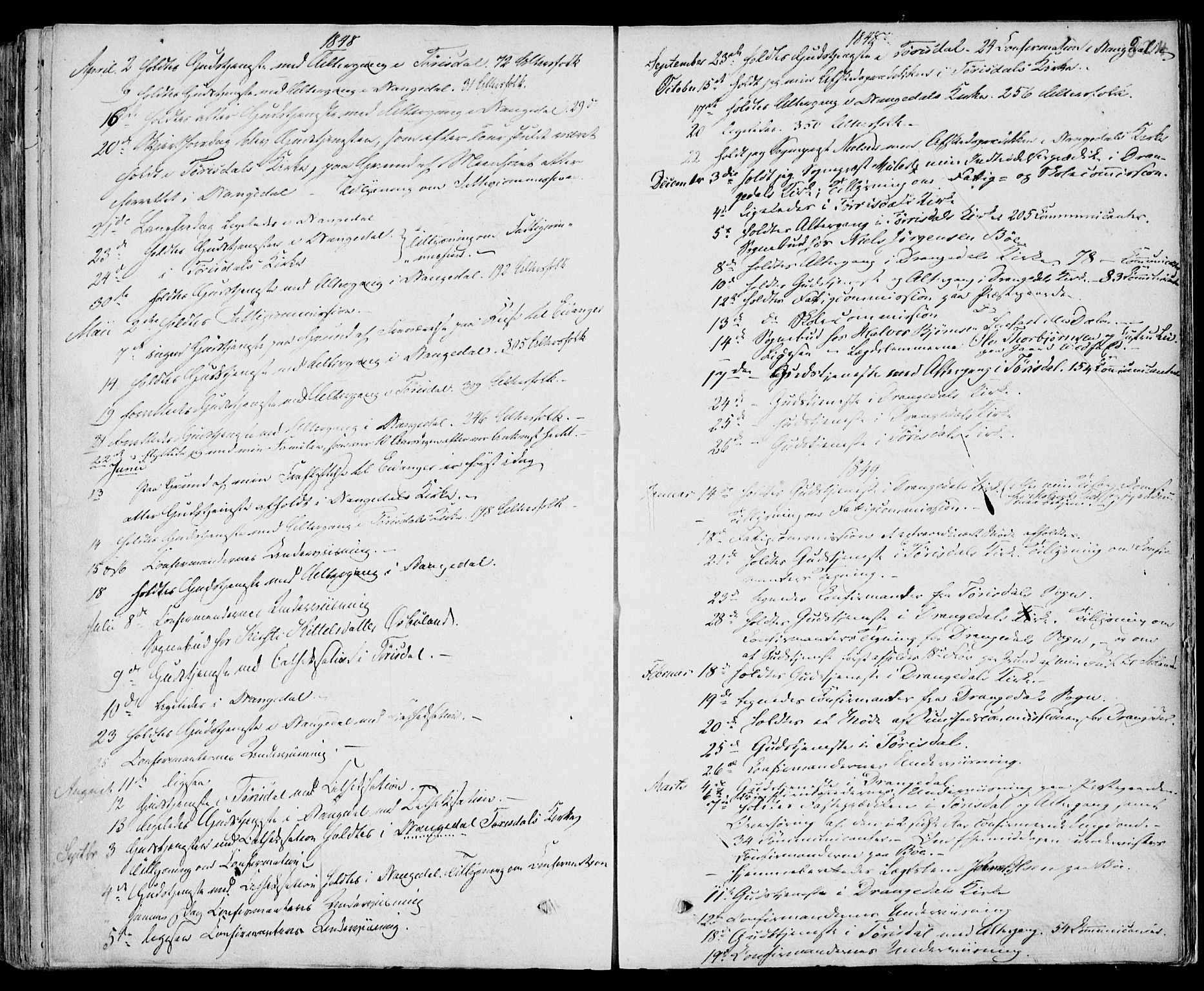 Drangedal kirkebøker, AV/SAKO-A-258/F/Fa/L0007b: Parish register (official) no. 7b, 1837-1856, p. 824