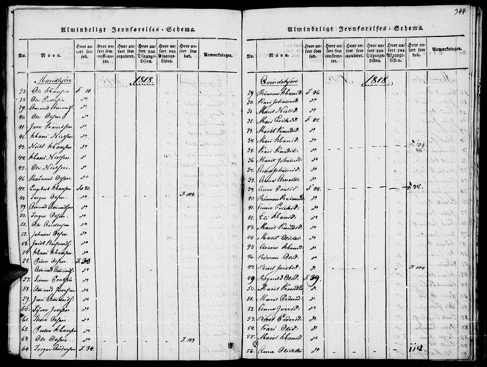 Fron prestekontor, SAH/PREST-078/H/Ha/Haa/L0002: Parish register (official) no. 2, 1816-1827, p. 344