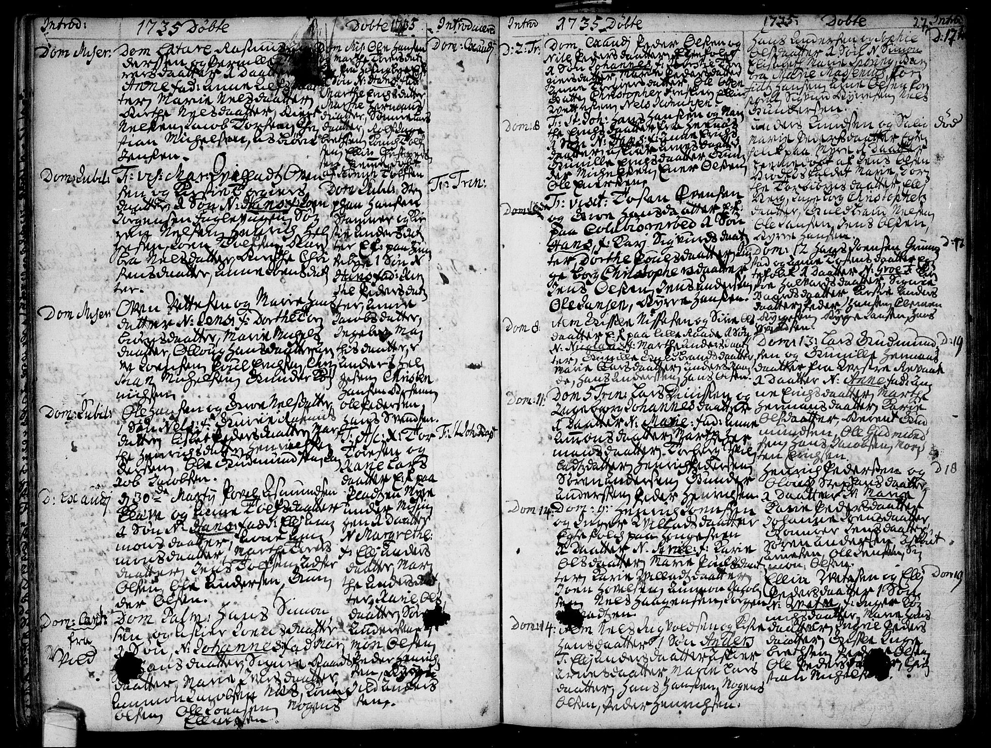 Råde prestekontor kirkebøker, AV/SAO-A-2009/F/Fa/L0001: Parish register (official) no. 1, 1707-1762, p. 27