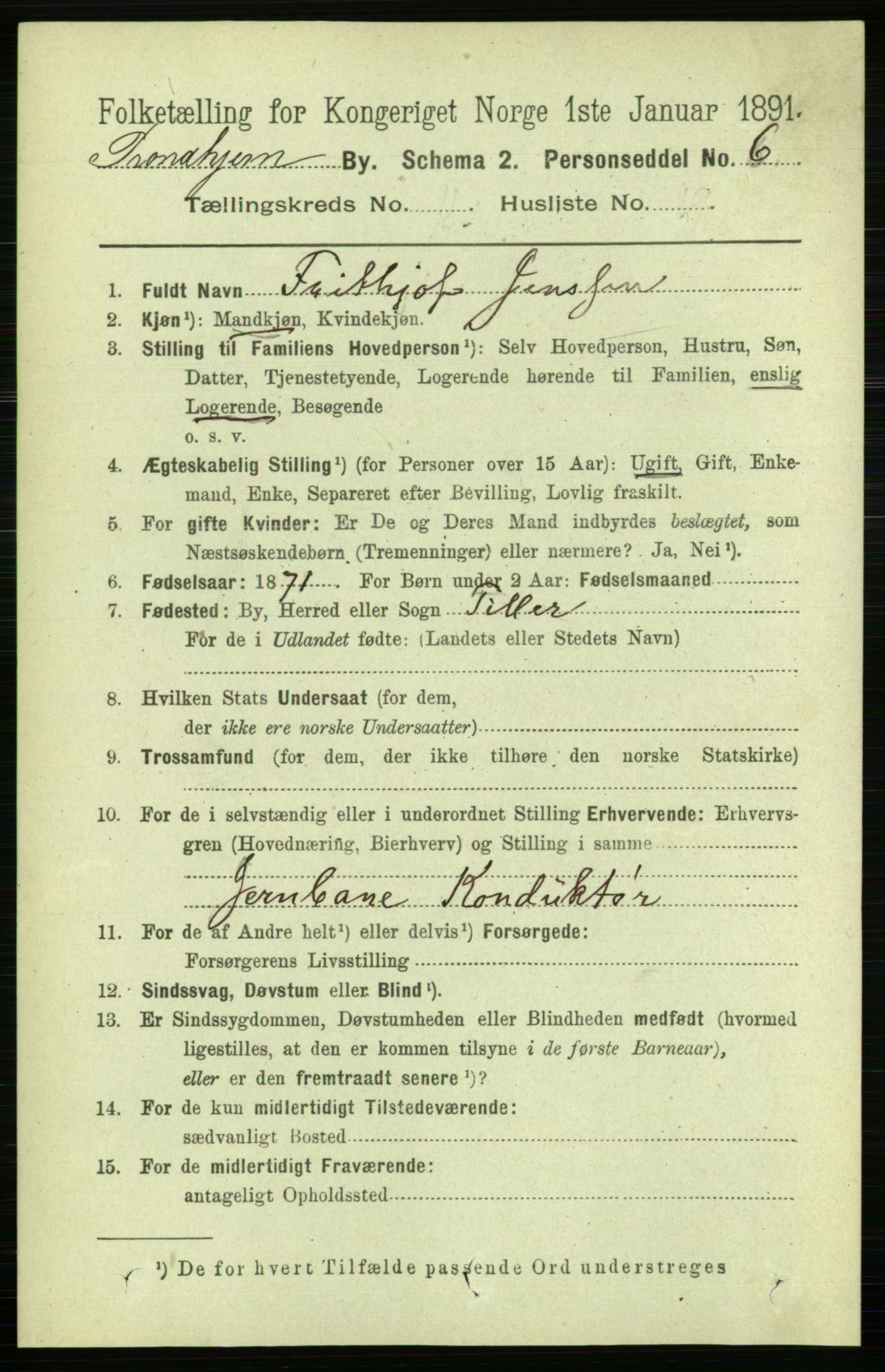 RA, 1891 census for 1601 Trondheim, 1891, p. 28750