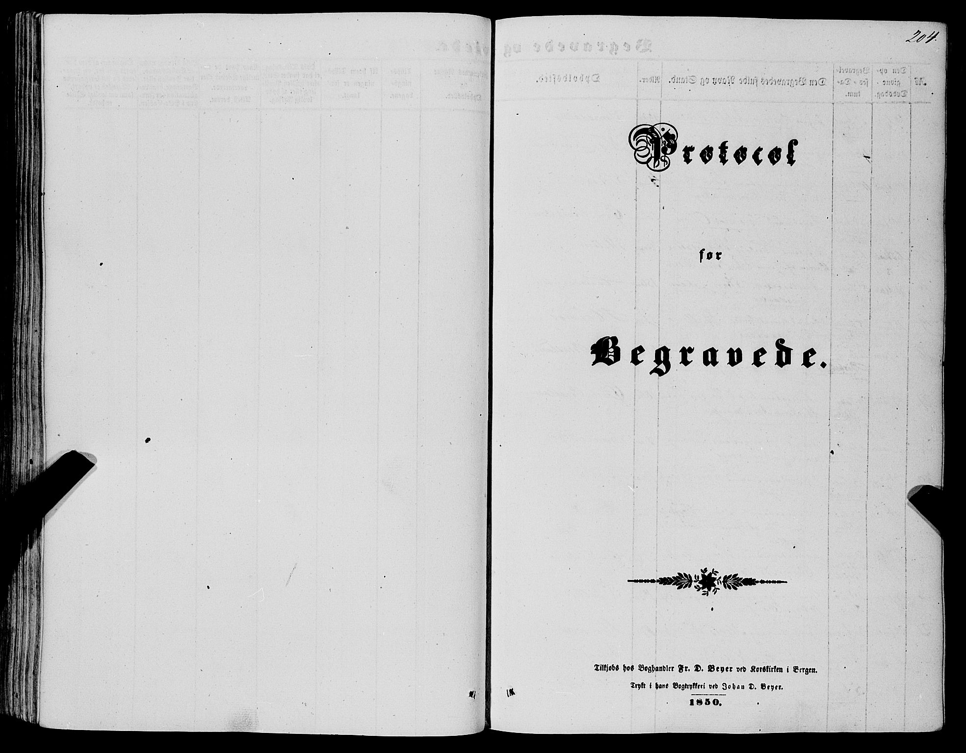 Fana Sokneprestembete, SAB/A-75101/H/Haa/Haaa/L0011: Parish register (official) no. A 11, 1851-1862, p. 204
