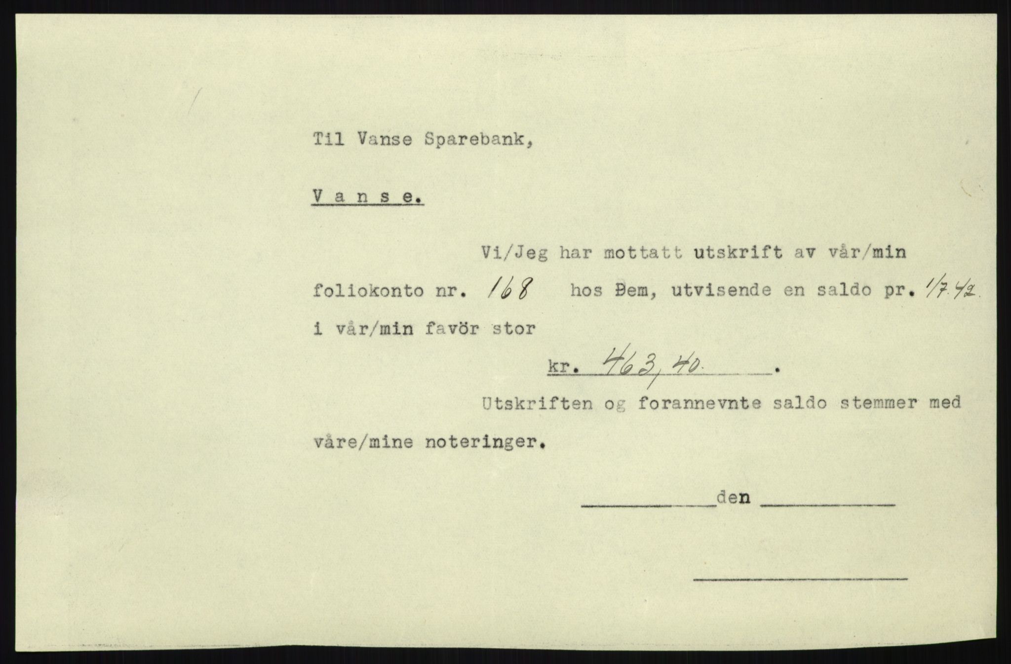 Forsvarsdepartementet, 10. kontor / Oppgjørskontoret, AV/RA-RAFA-1225/D/Db/L0180: Lista oppgjørskontor, 1942-1952, p. 1075