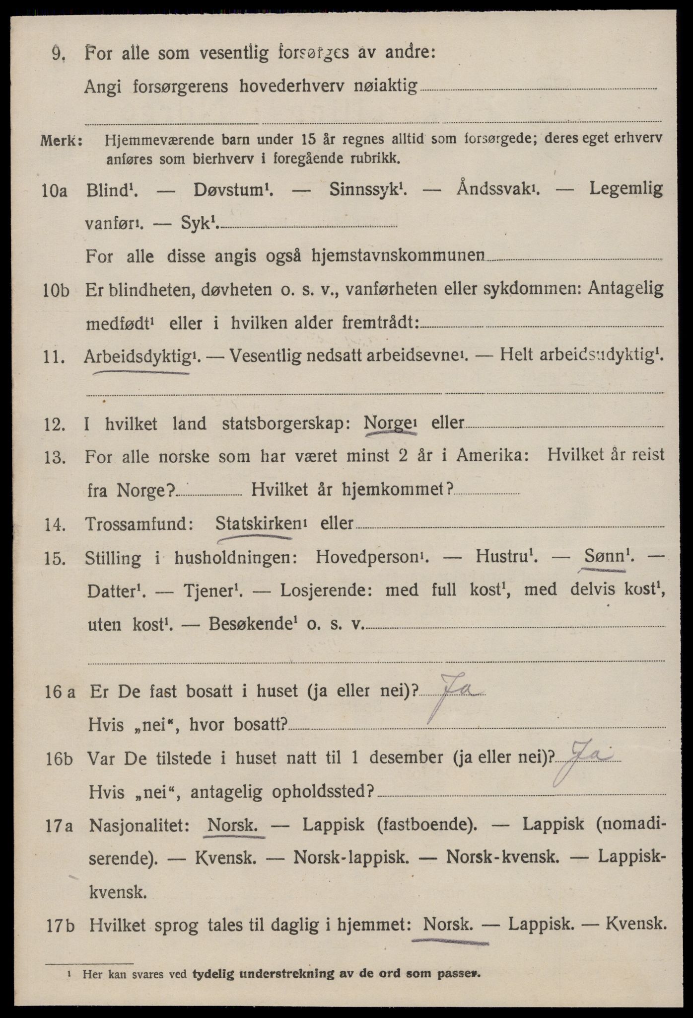 SAT, 1920 census for Stjørna, 1920, p. 2049