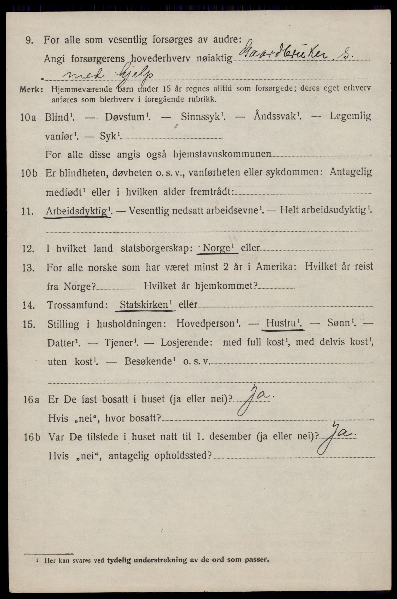 SAST, 1920 census for Skjold, 1920, p. 2349