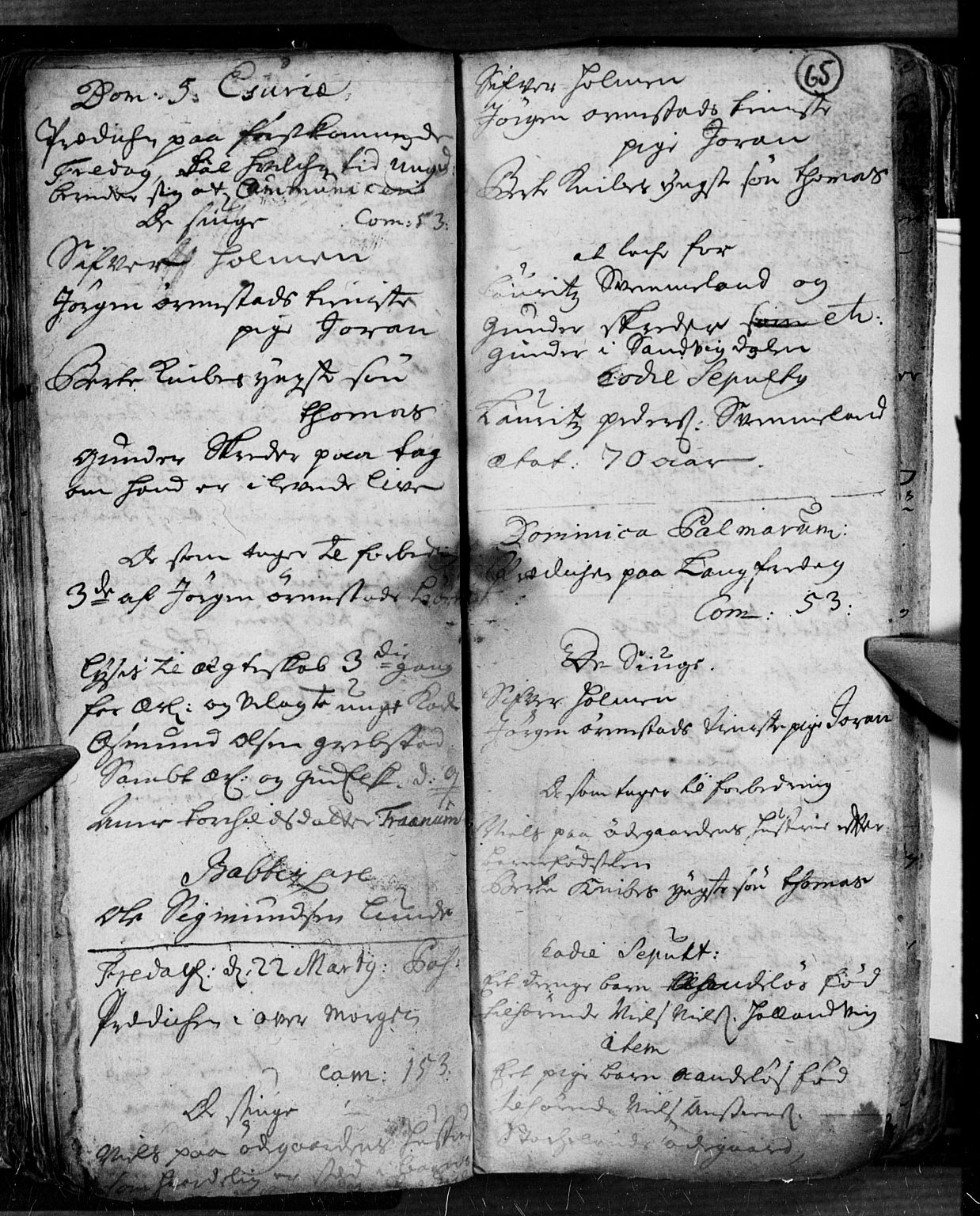 Søgne sokneprestkontor, AV/SAK-1111-0037/F/Fa/Fab/L0001: Parish register (official) no. A 1, 1716-1740, p. 65