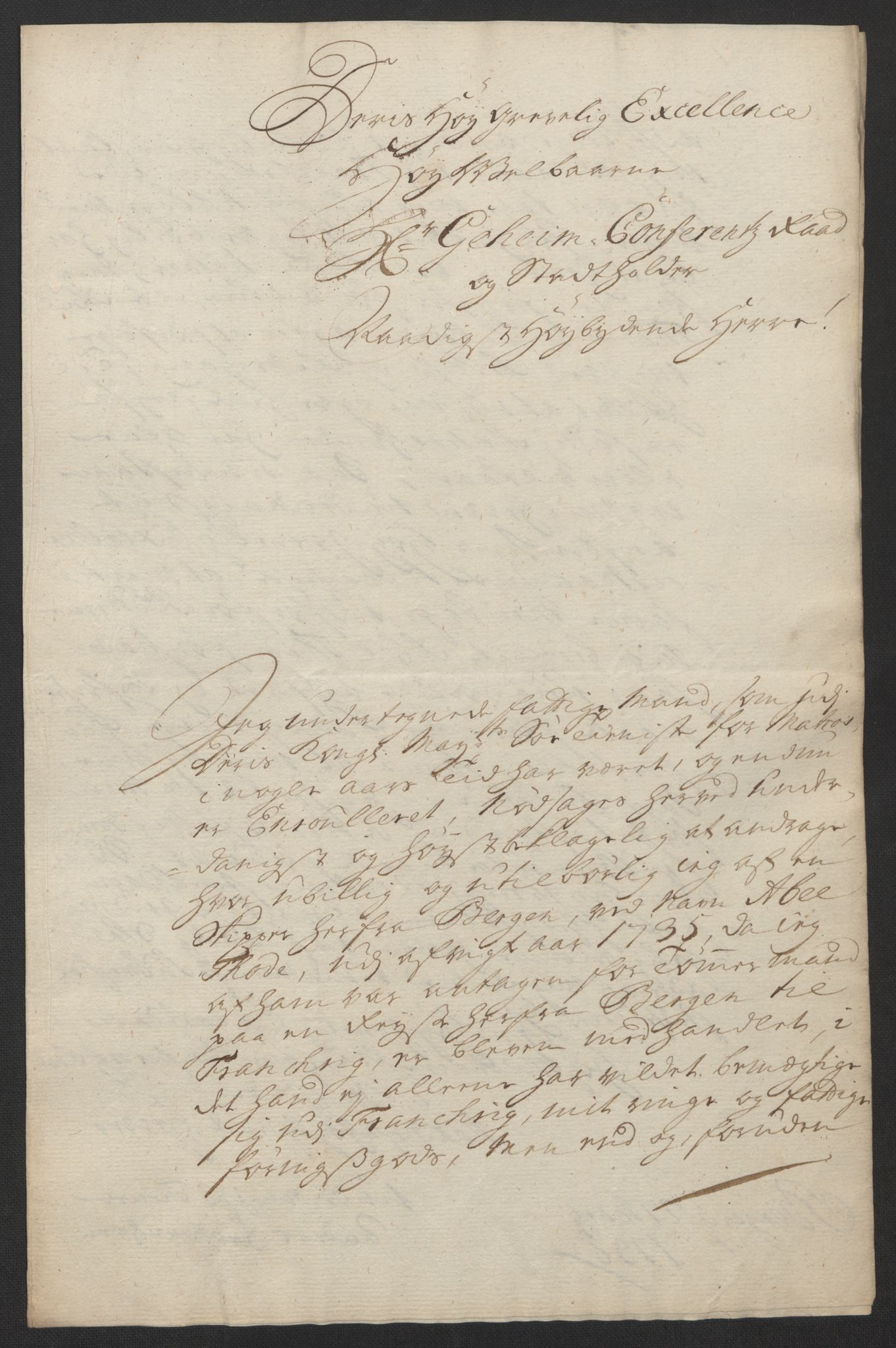 Stattholderembetet 1572-1771, AV/RA-EA-2870/Ef/L0108: Brev fra embetsmenn og andre, 1735-1736, p. 238