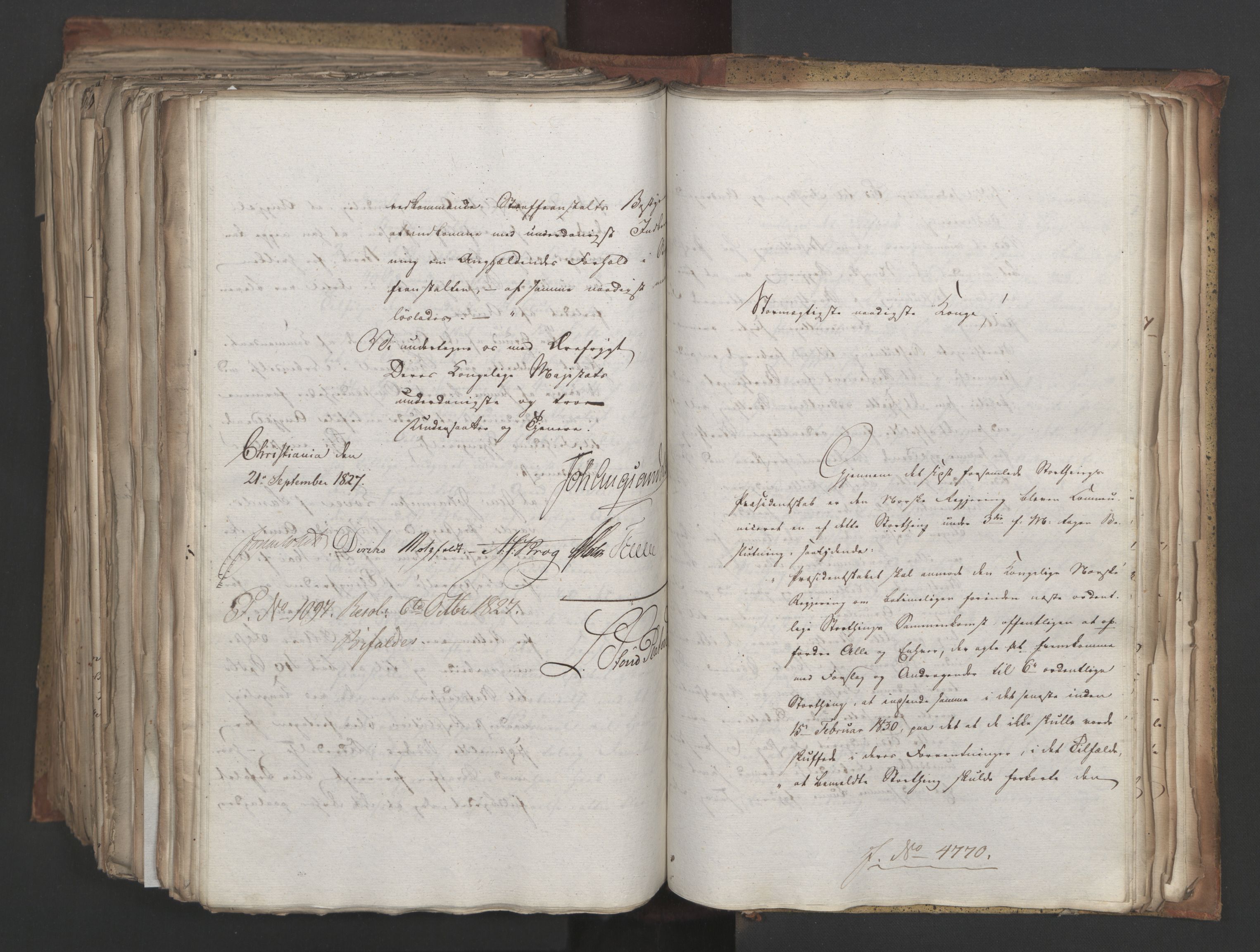 Statsrådsavdelingen i Stockholm, AV/RA-S-1003/D/Da/L0052: Regjeringsinnstillinger nr. 4566-4799, 1827, p. 577